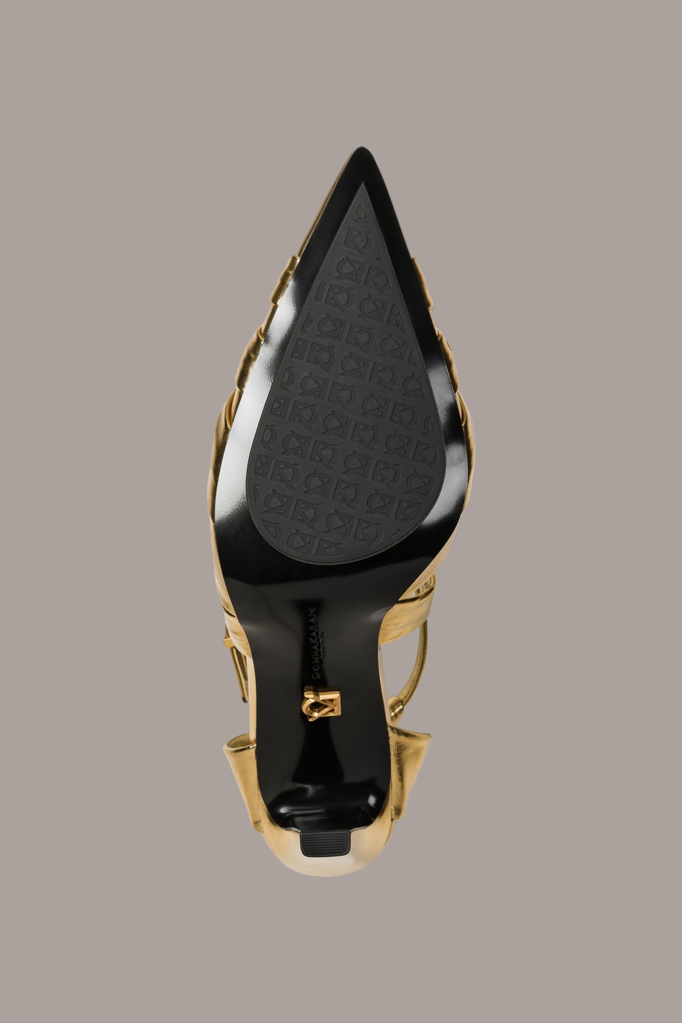 GOLD PHIA METALLIC STRAPPY PUMP Donna Karan