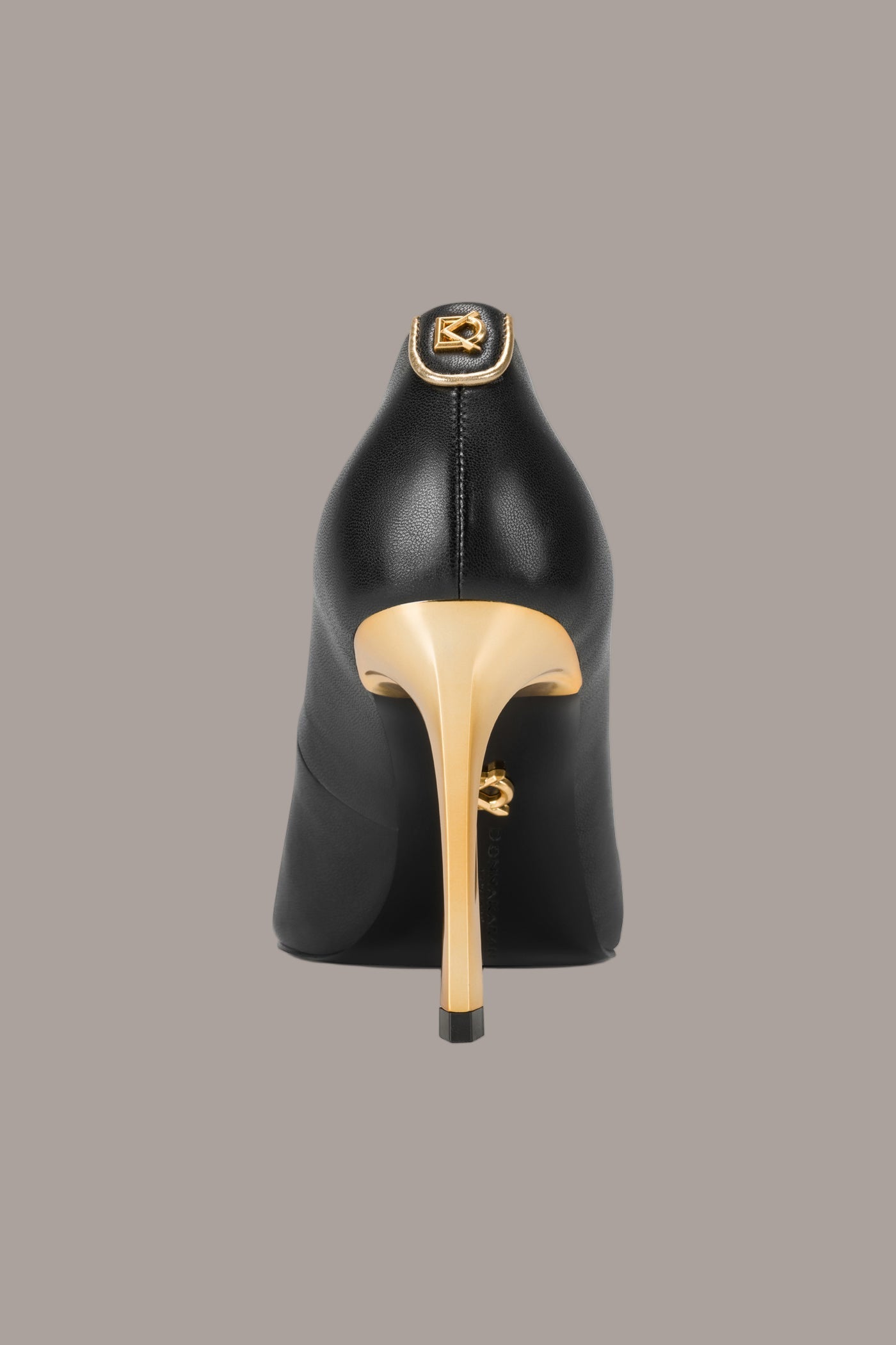 Black PANTHIA LOGO-EMBELLISHED HIGH PUMP Donna Karan