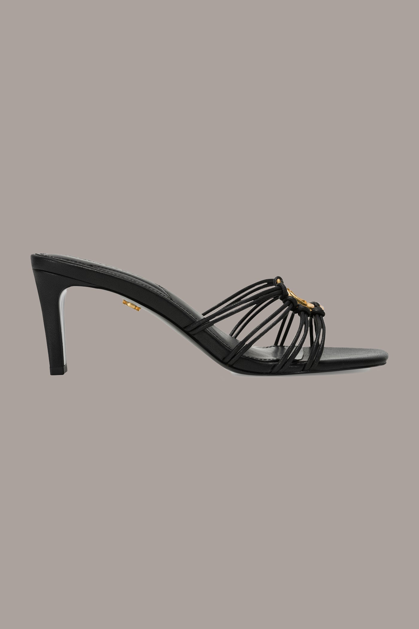 Black BERNADE MULE SANDAL Donna Karan