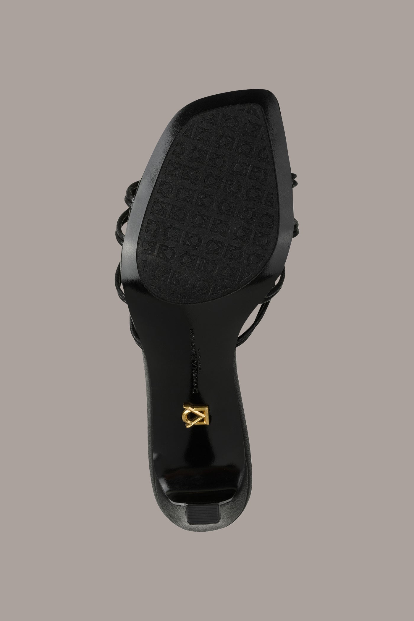 Black BERNADE MULE SANDAL Donna Karan