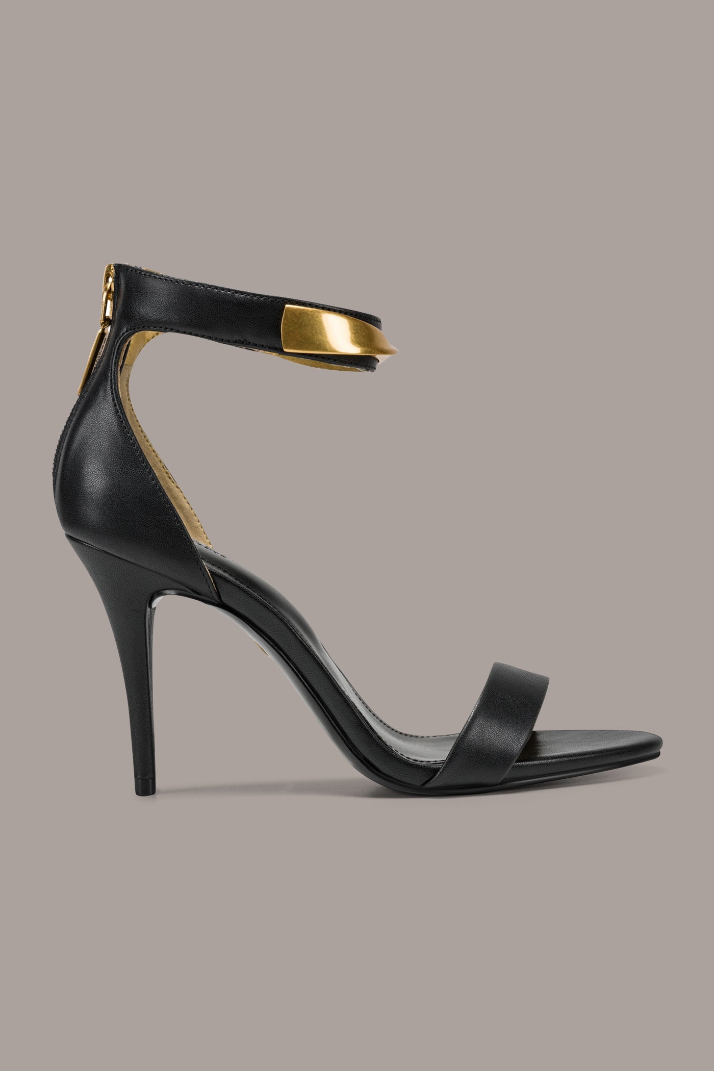 Black SABINA ANKLE STRAP SANDAL Donna Karan