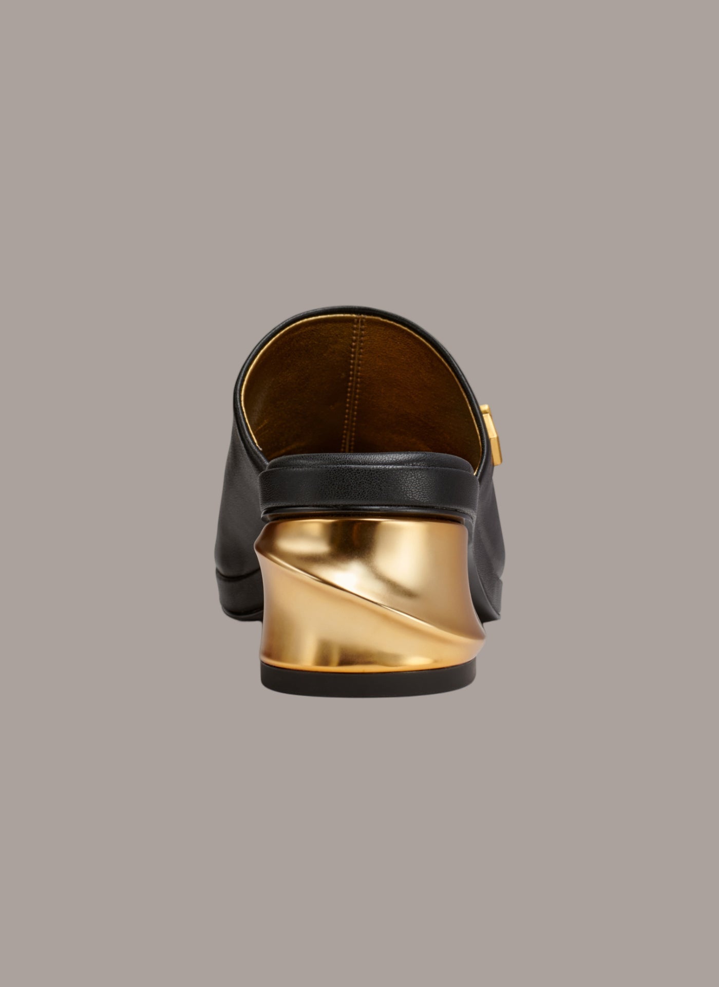 Black TINLEY LEATHER MULE SANDAL Donna Karan