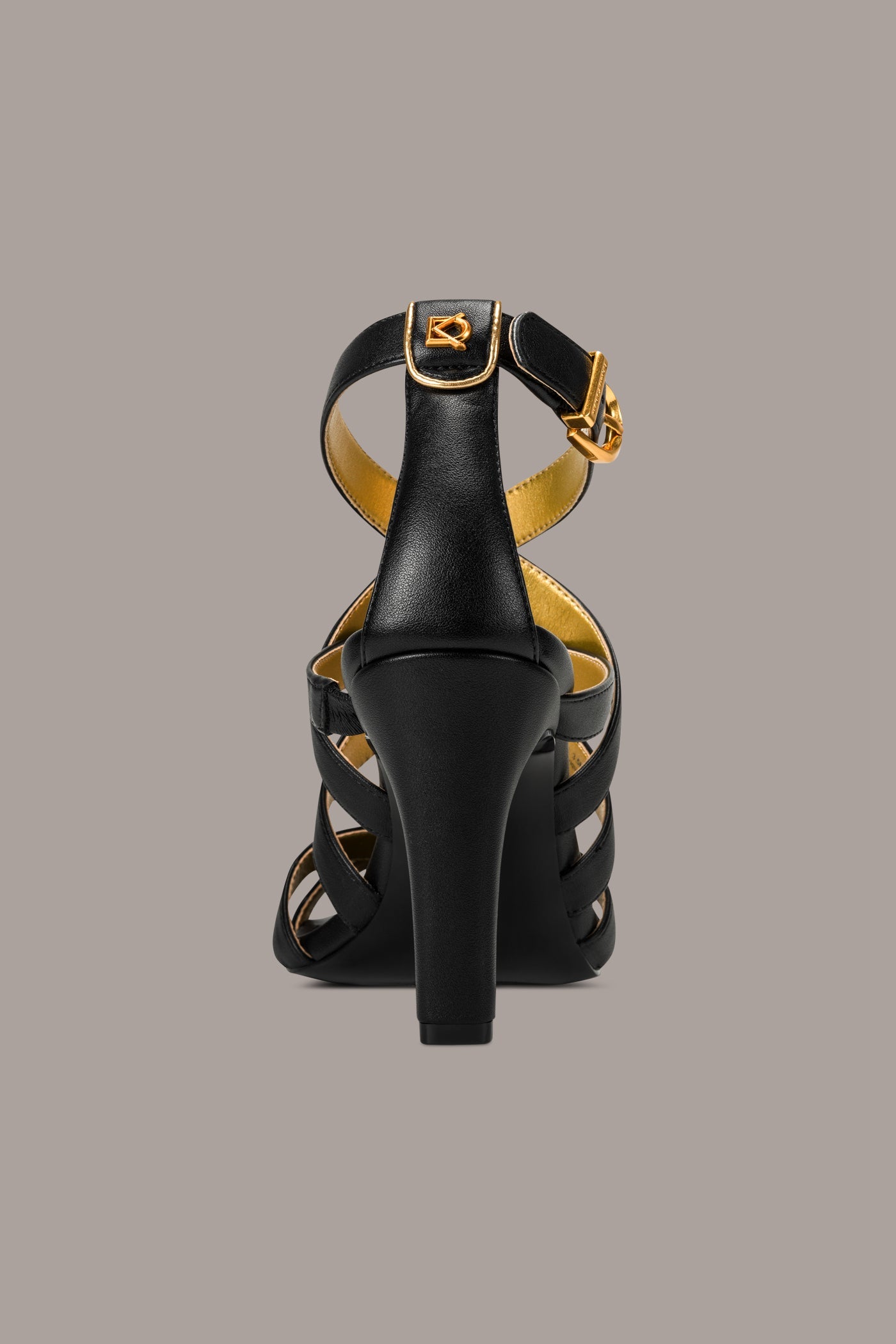 Black BRIARROSE ANKLE-STRAP SANDAL Donna Karan
