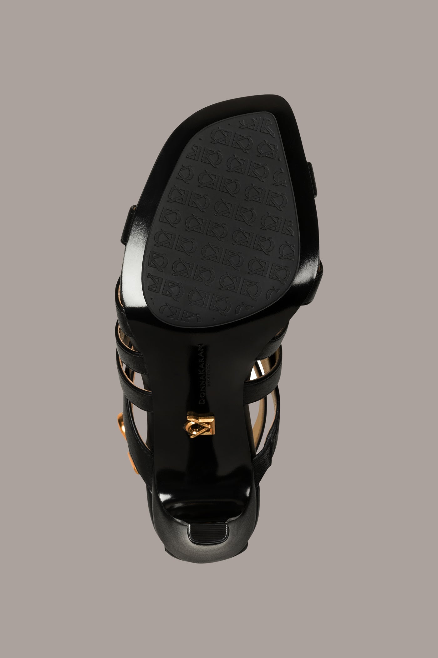 Black BRIARROSE ANKLE-STRAP SANDAL Donna Karan