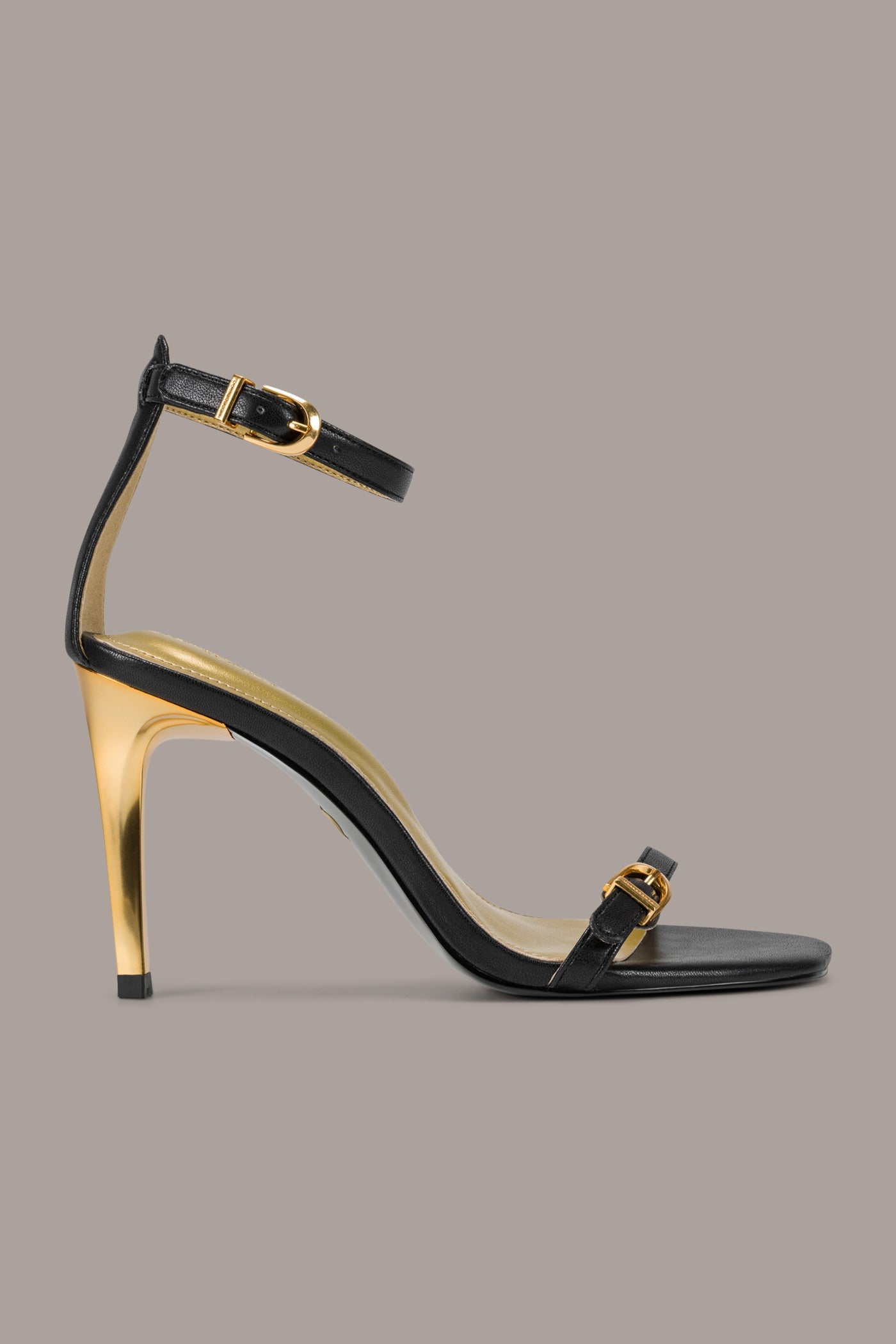 Black PRYCE ANKLE STRAP SANDAL Donna Karan