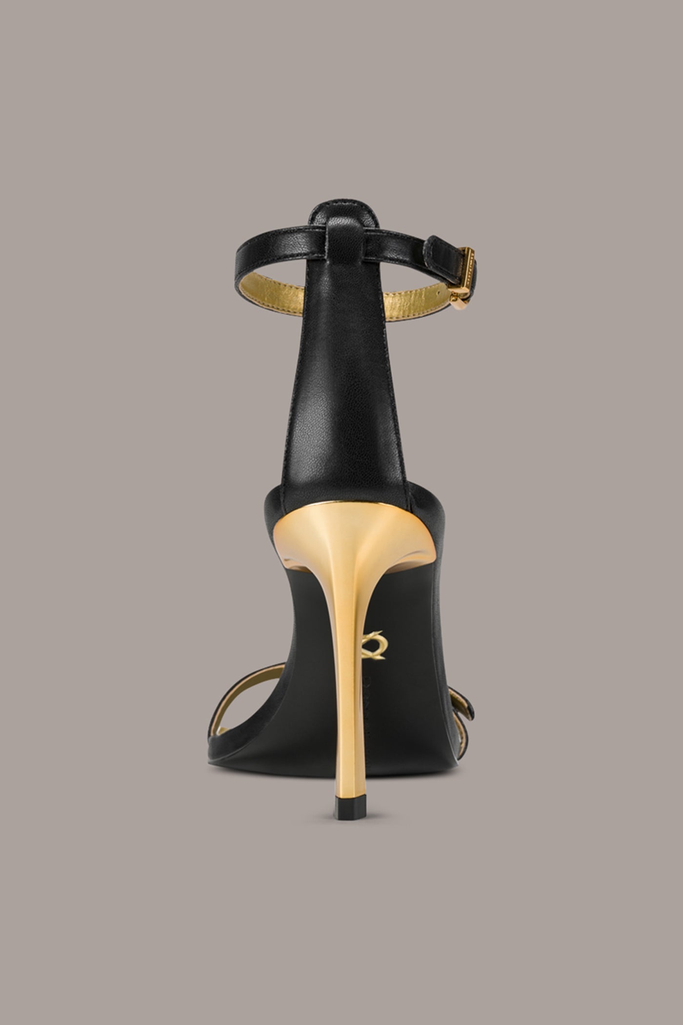 Black PRYCE ANKLE STRAP SANDAL Donna Karan