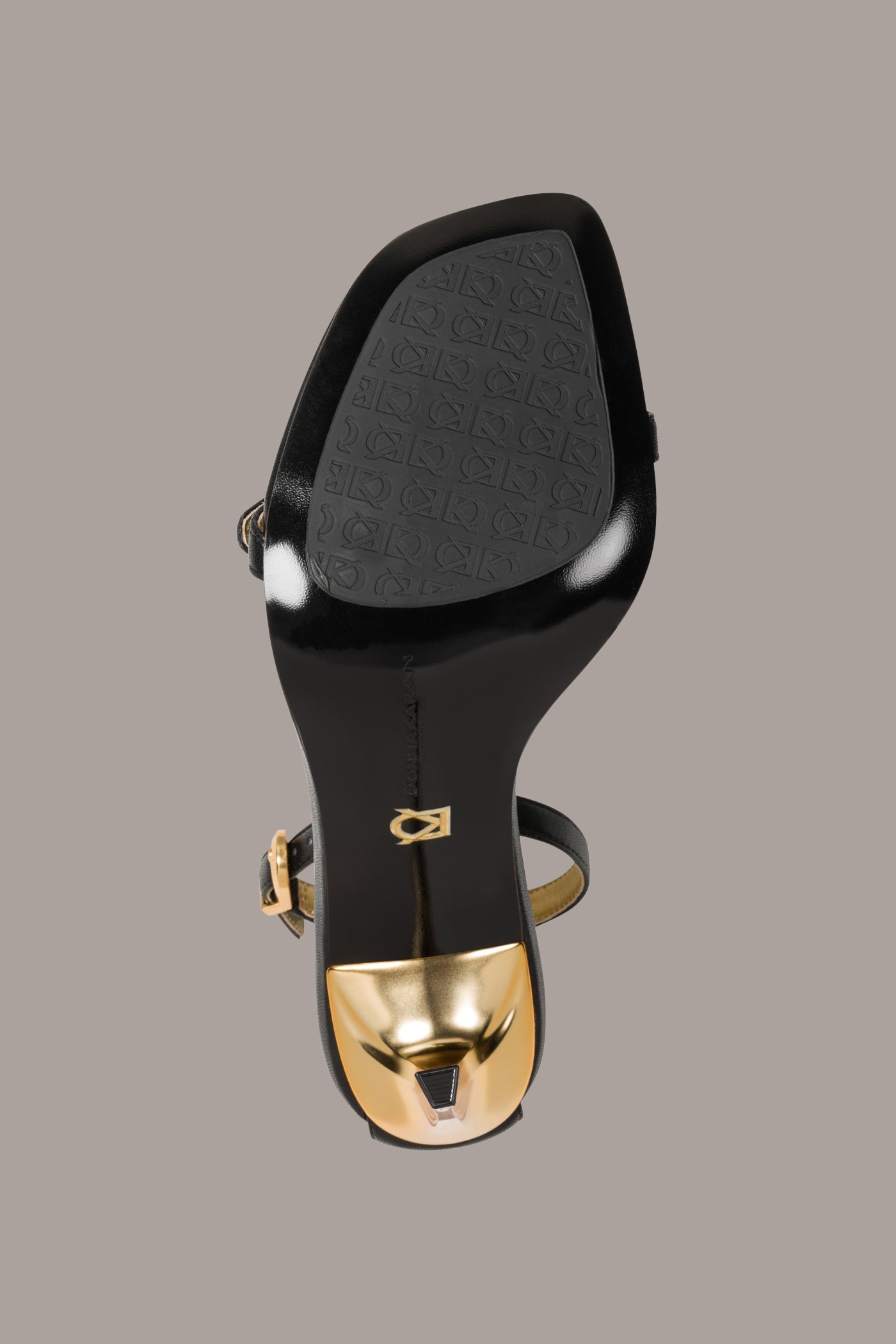 Black PRYCE ANKLE STRAP SANDAL Donna Karan