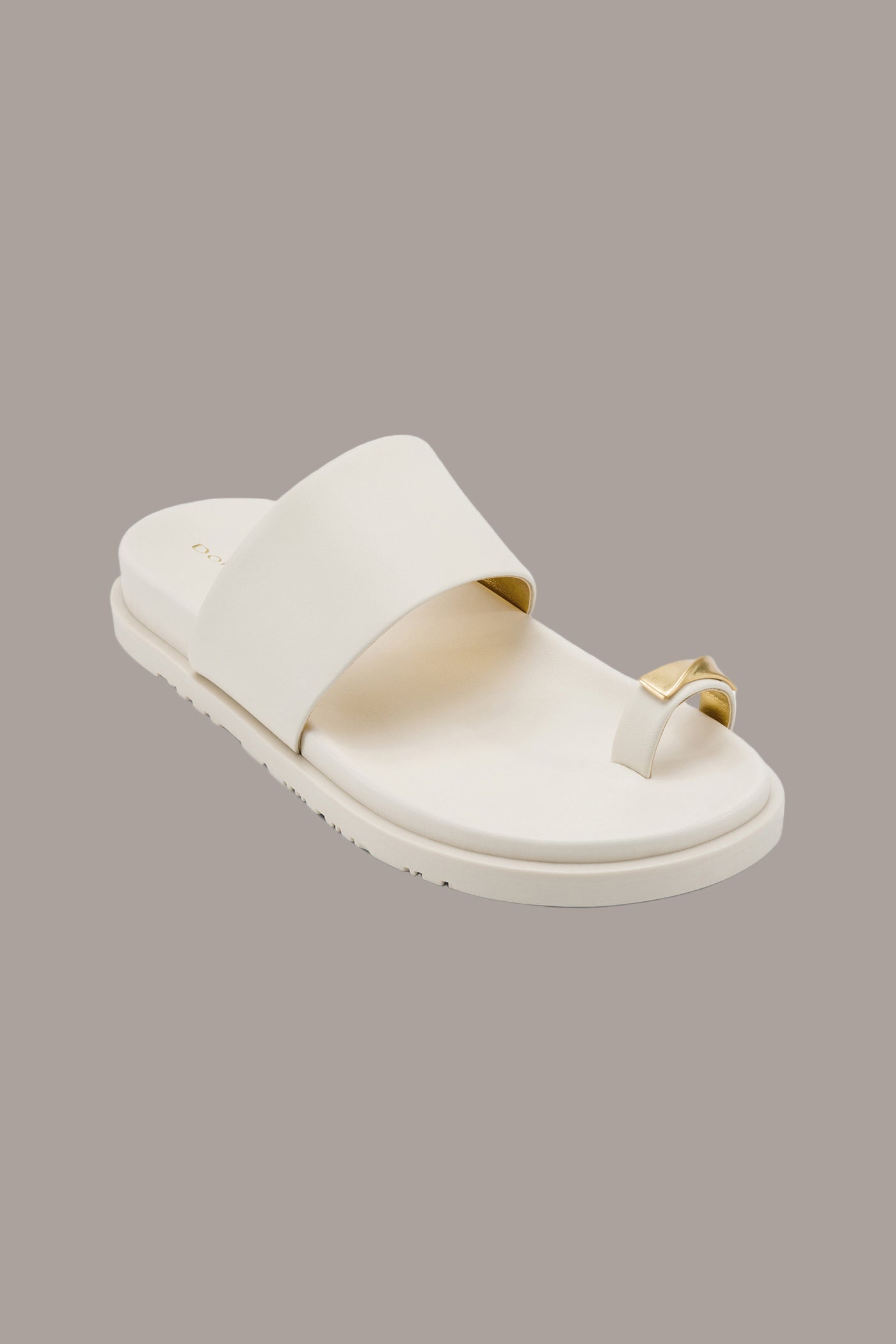 IVORY HOOPER FLAT SANDAL Donna Karan