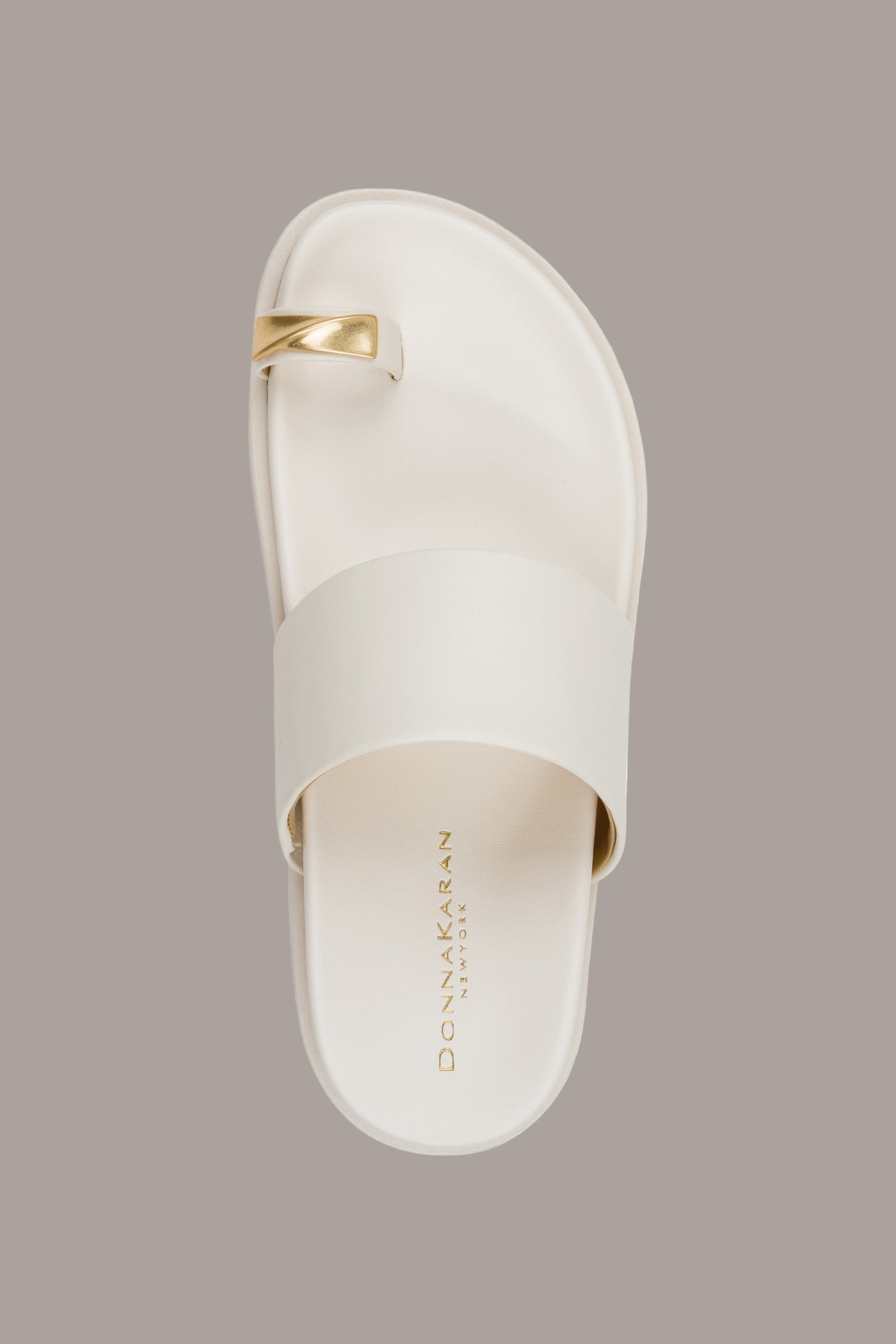 IVORY HOOPER FLAT SANDAL Donna Karan