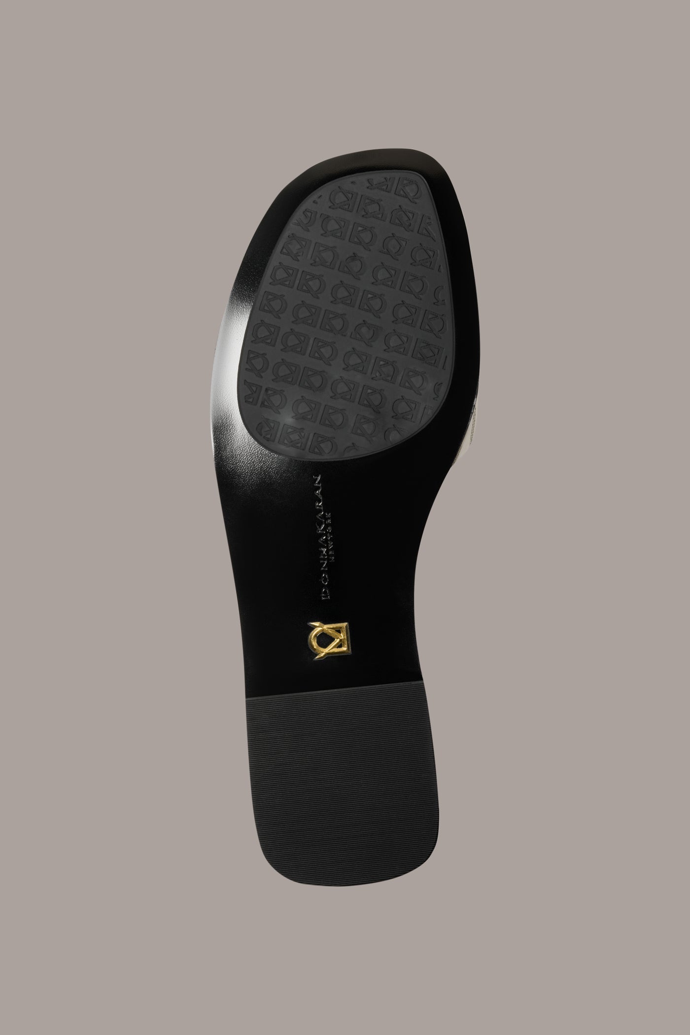 White Gold HALO SLIDE SANDAL Donna Karan
