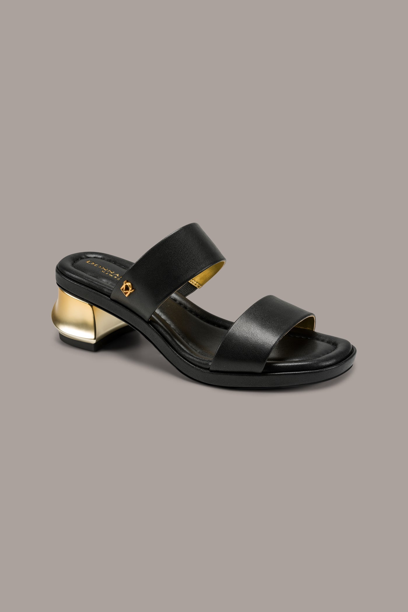 Black TEAGAN MULE SANDAL Donna Karan