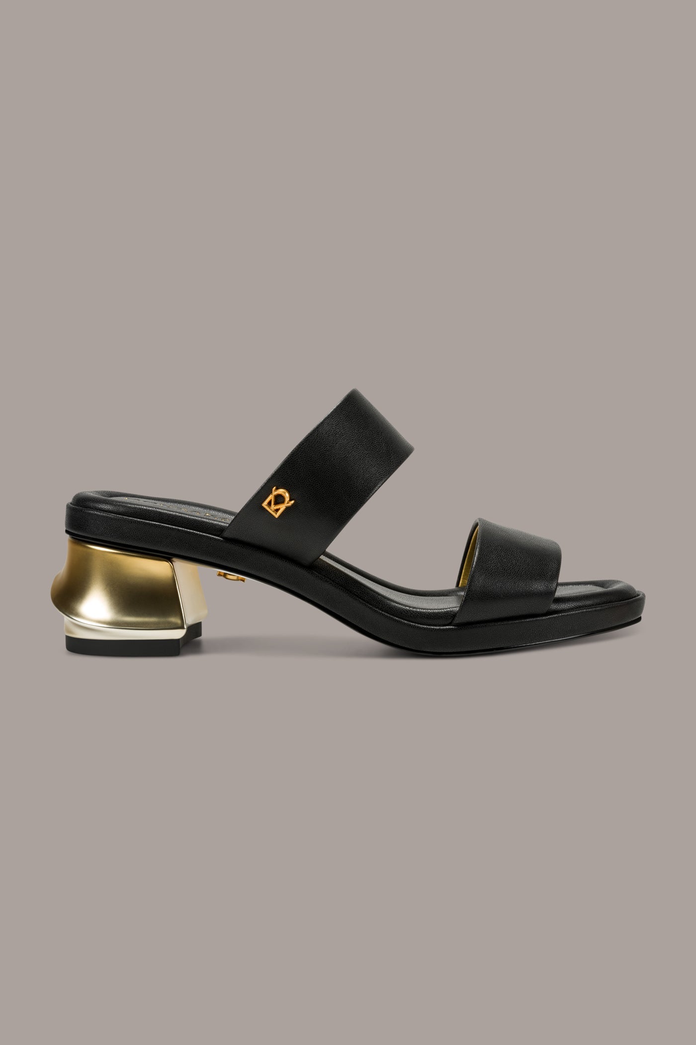 Black TEAGAN MULE SANDAL Donna Karan