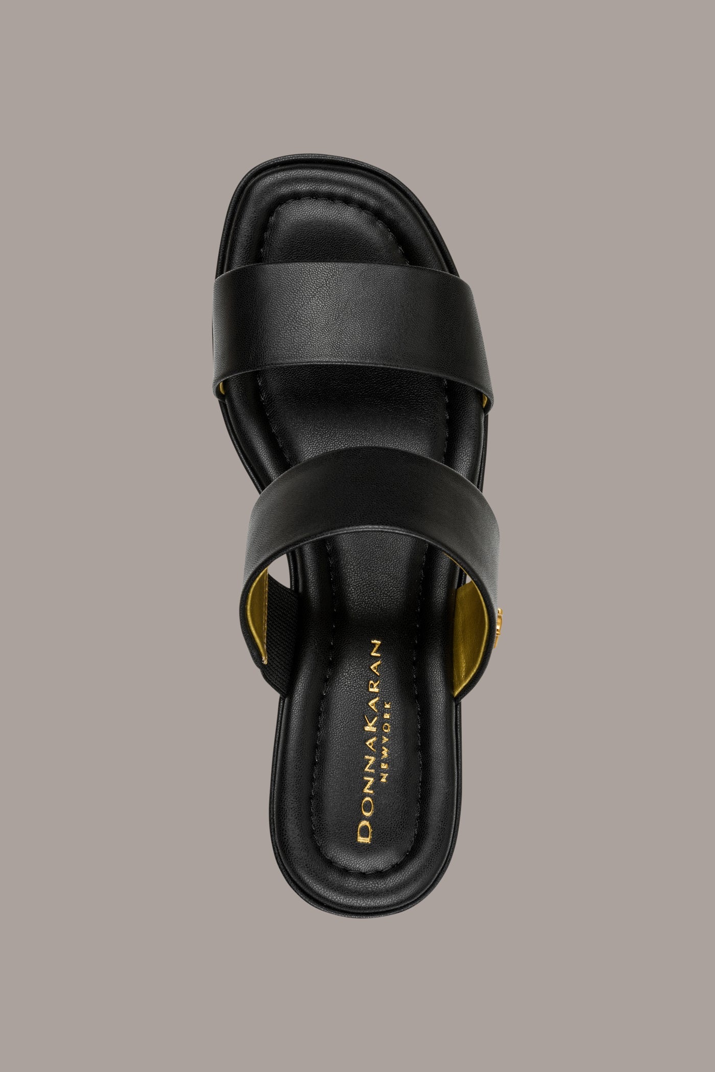 Black TEAGAN MULE SANDAL Donna Karan
