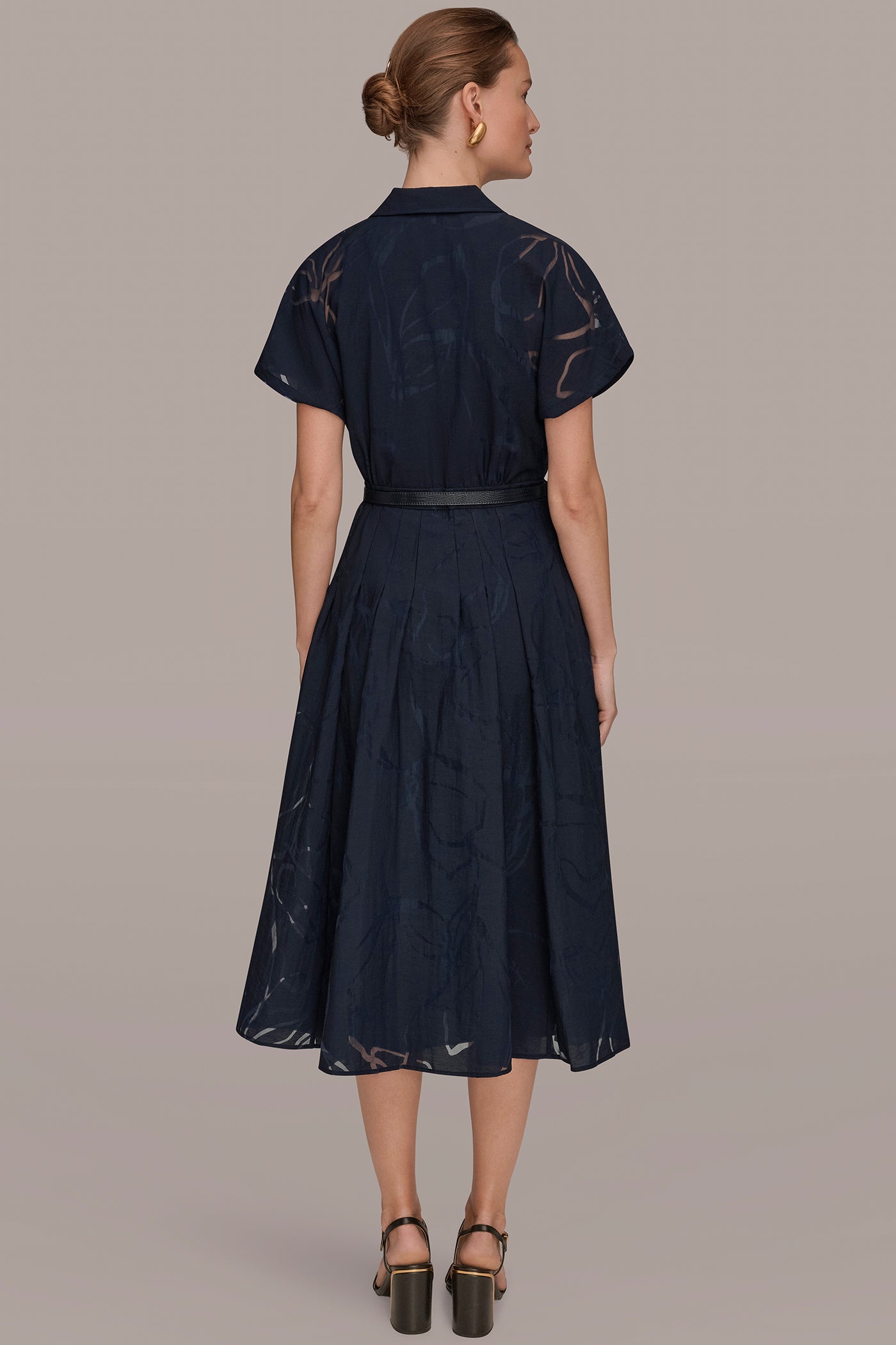 Nightfall SHORT-SLEEVE SHIRT DRESS Donna Karan
