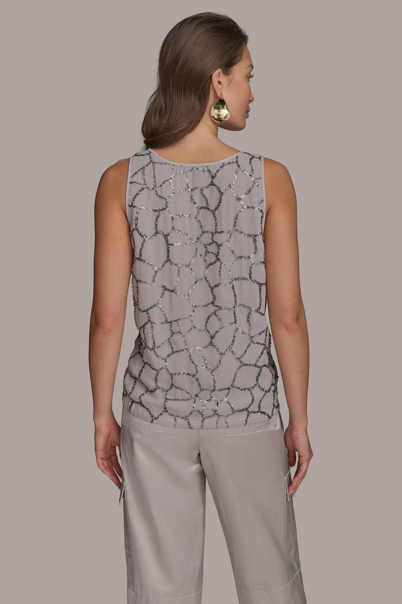 CLAY SHELL WITH SEQUIN DETAIL Donna Karan