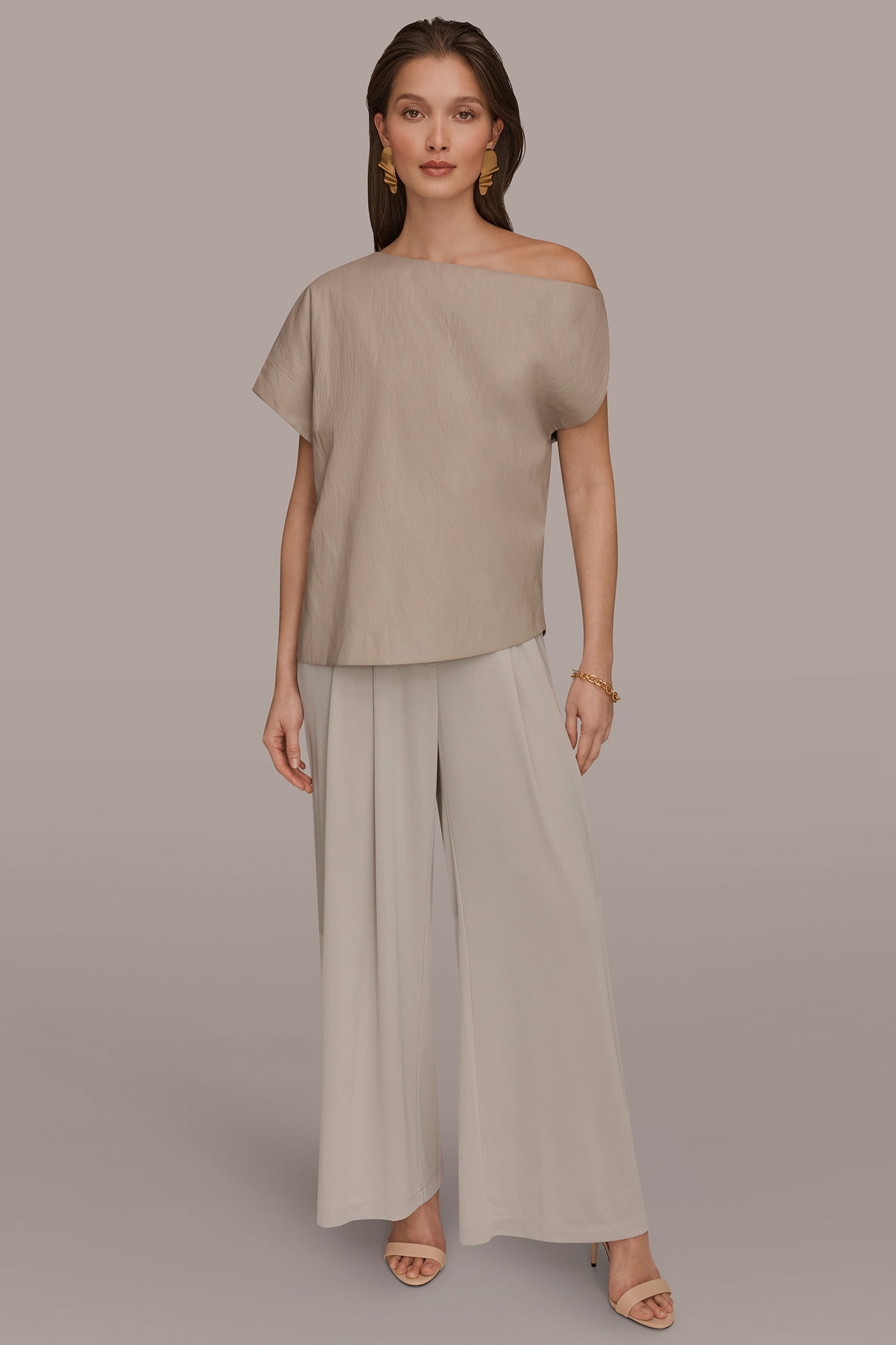 Turin ASYMMETRIC ANGLE HEM TOP Donna Karan