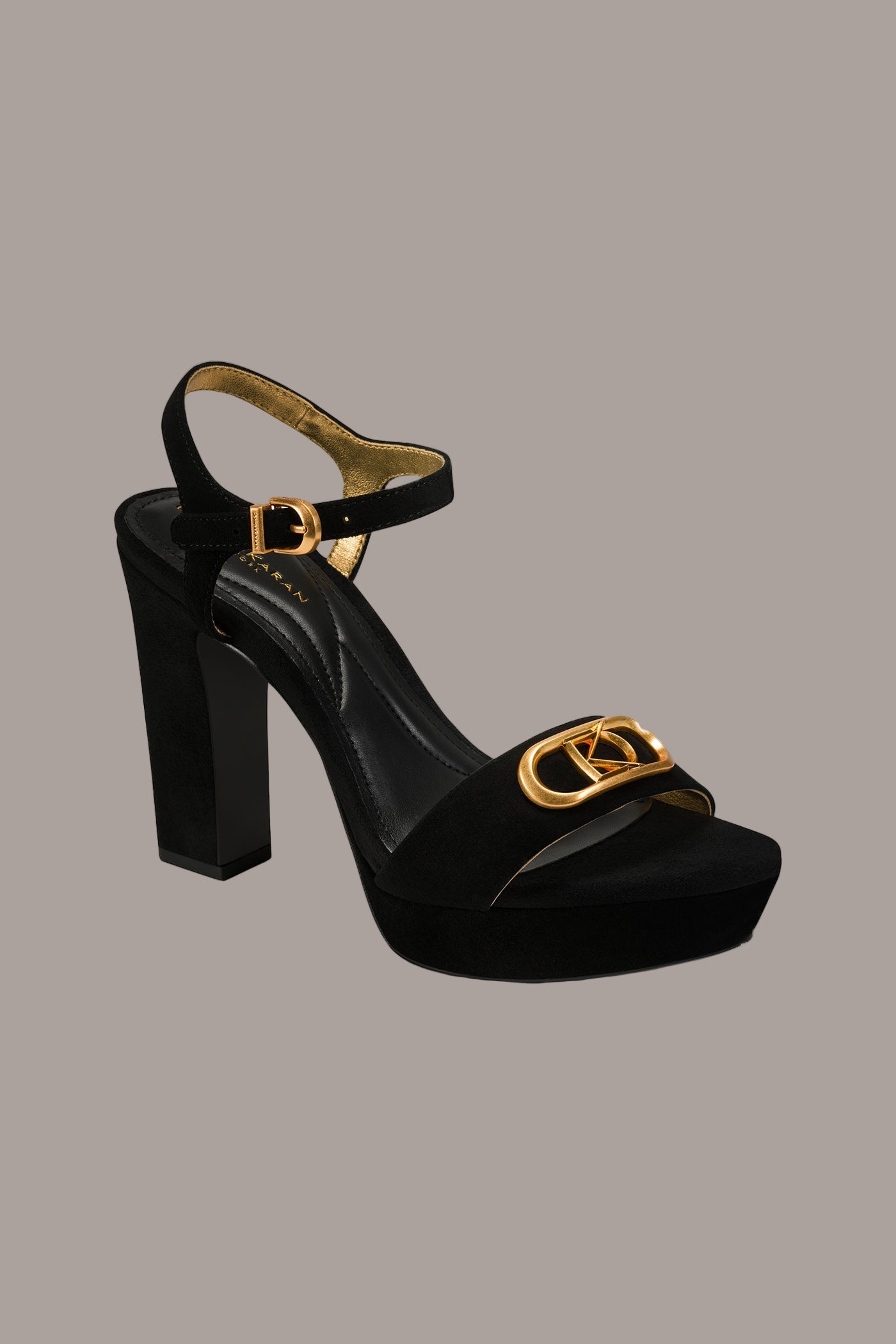 Black SHEPARD PLATFORM SANDAL Donna Karan