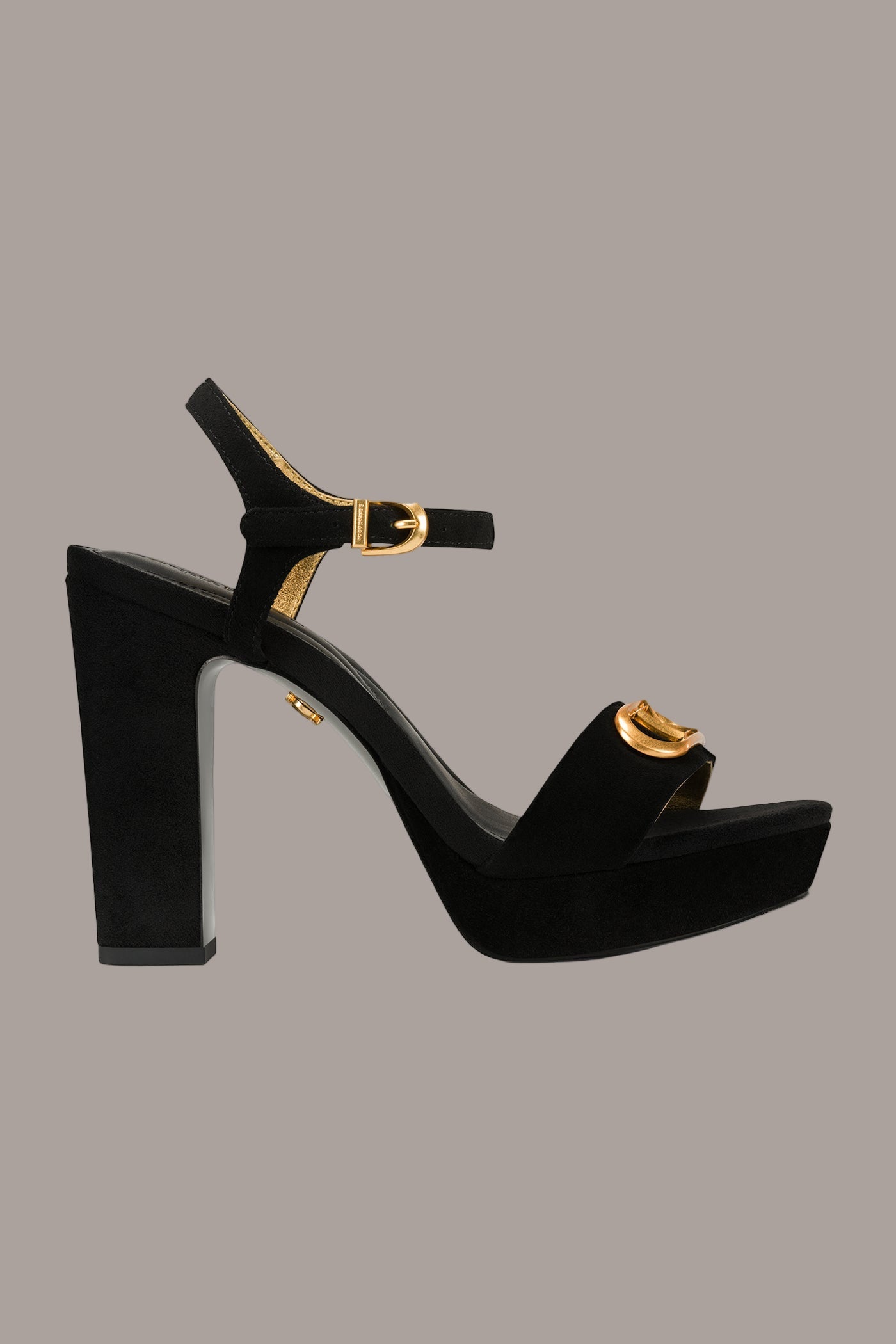 Black SHEPARD PLATFORM SANDAL Donna Karan