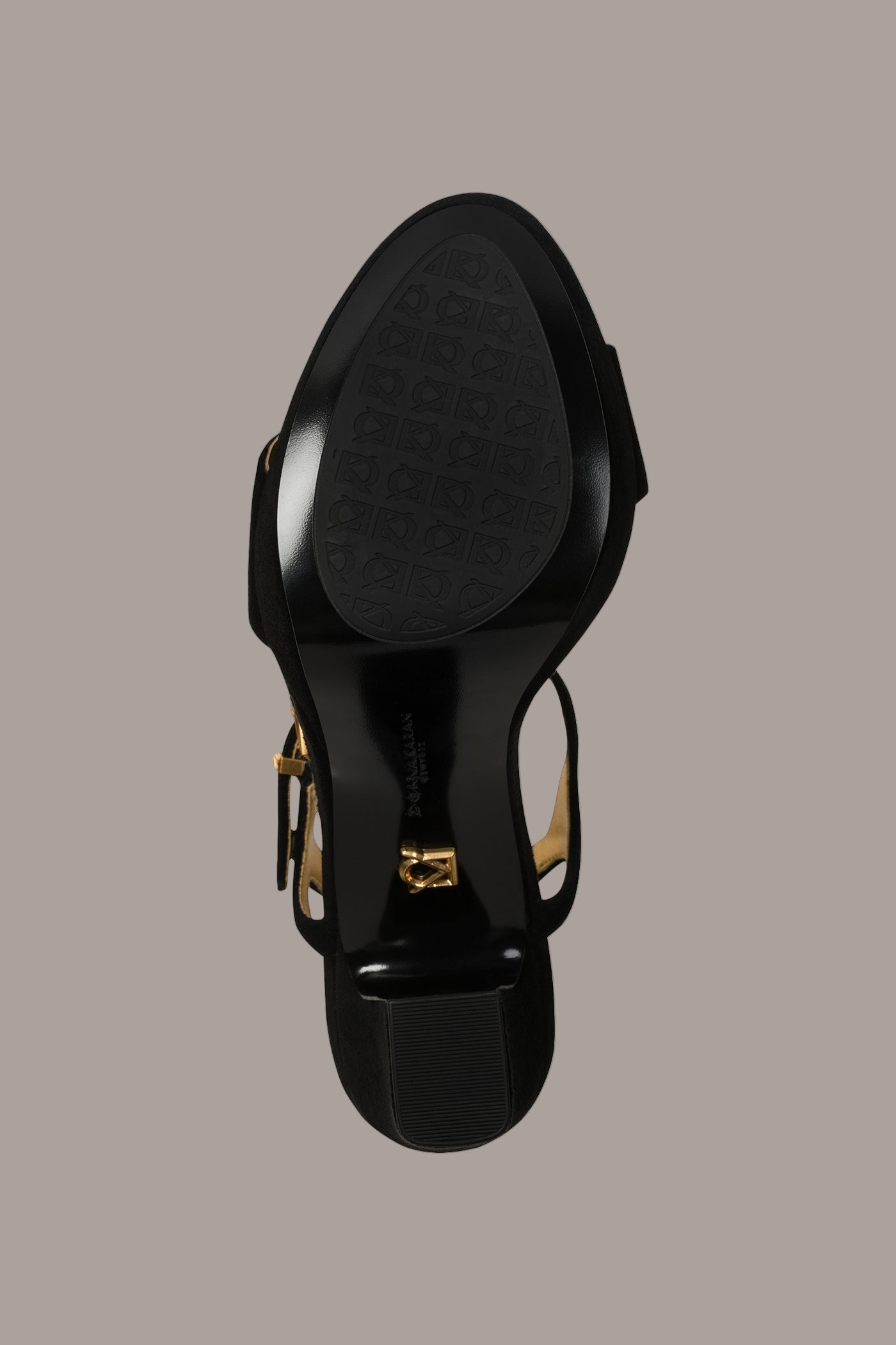 Black SHEPARD PLATFORM SANDAL Donna Karan