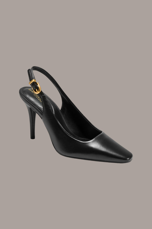 Black SADRINA II SLINGBACK PUMP Donna Karan