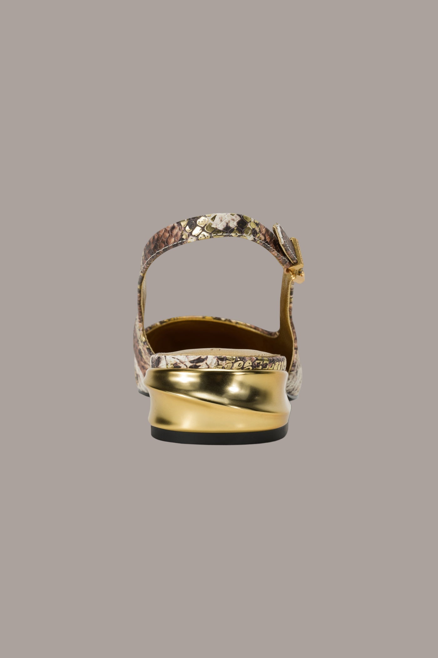 Cognac/Gold SAVITA POINTED SLINGBACK FLAT Donna Karan