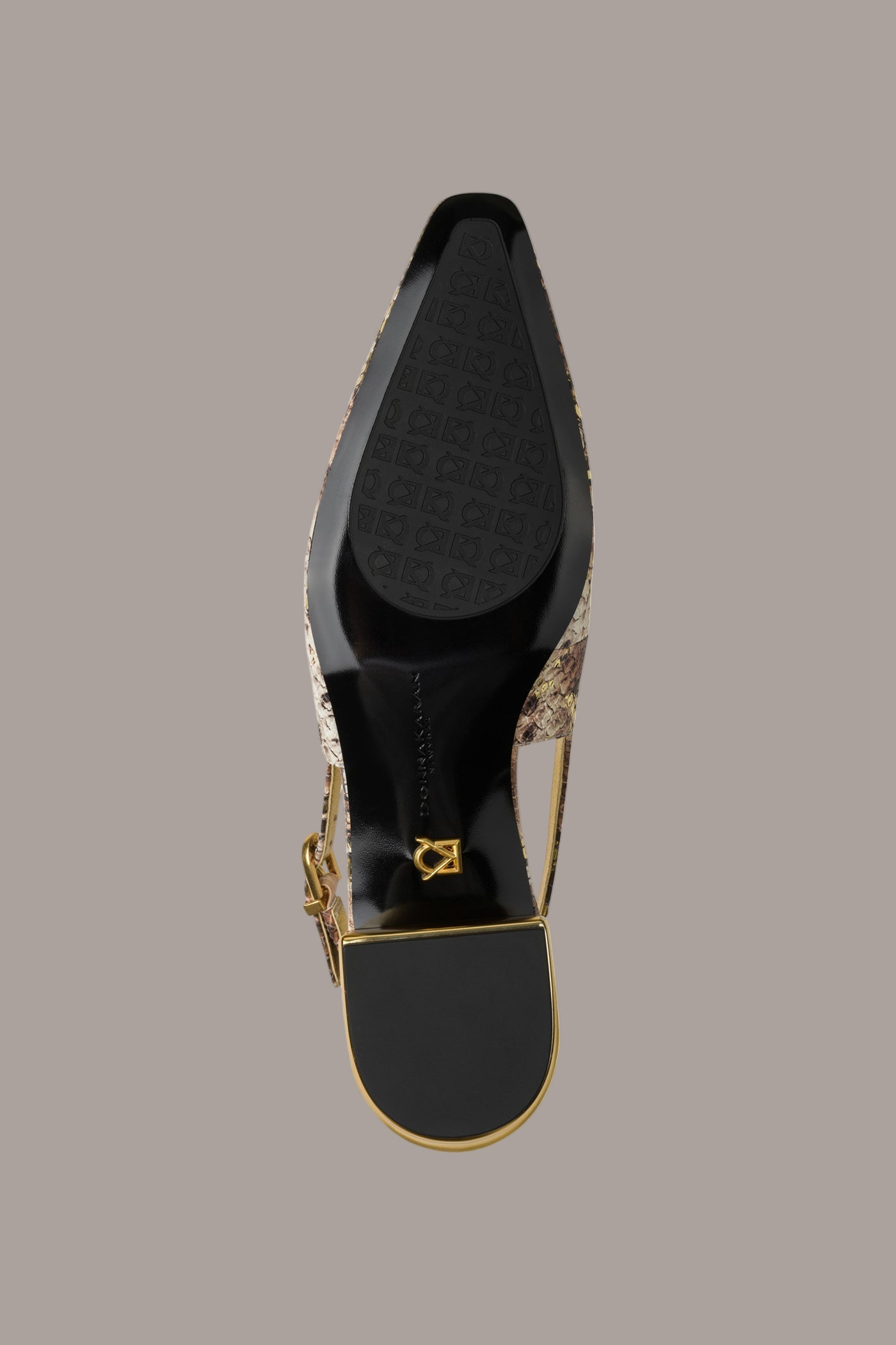 Cognac/Gold SAVITA POINTED SLINGBACK FLAT Donna Karan