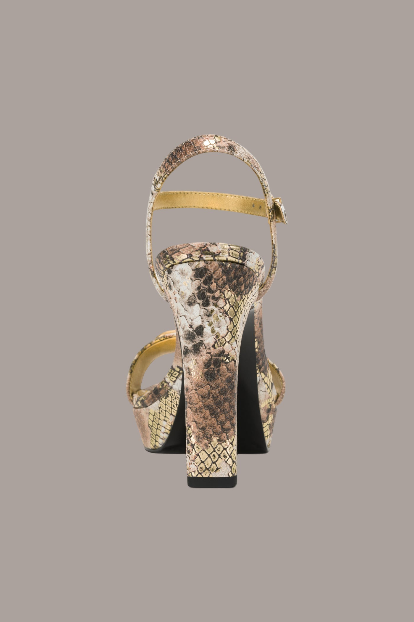 Cognac/Gold SHEPARD PLATFORM SANDAL Donna Karan