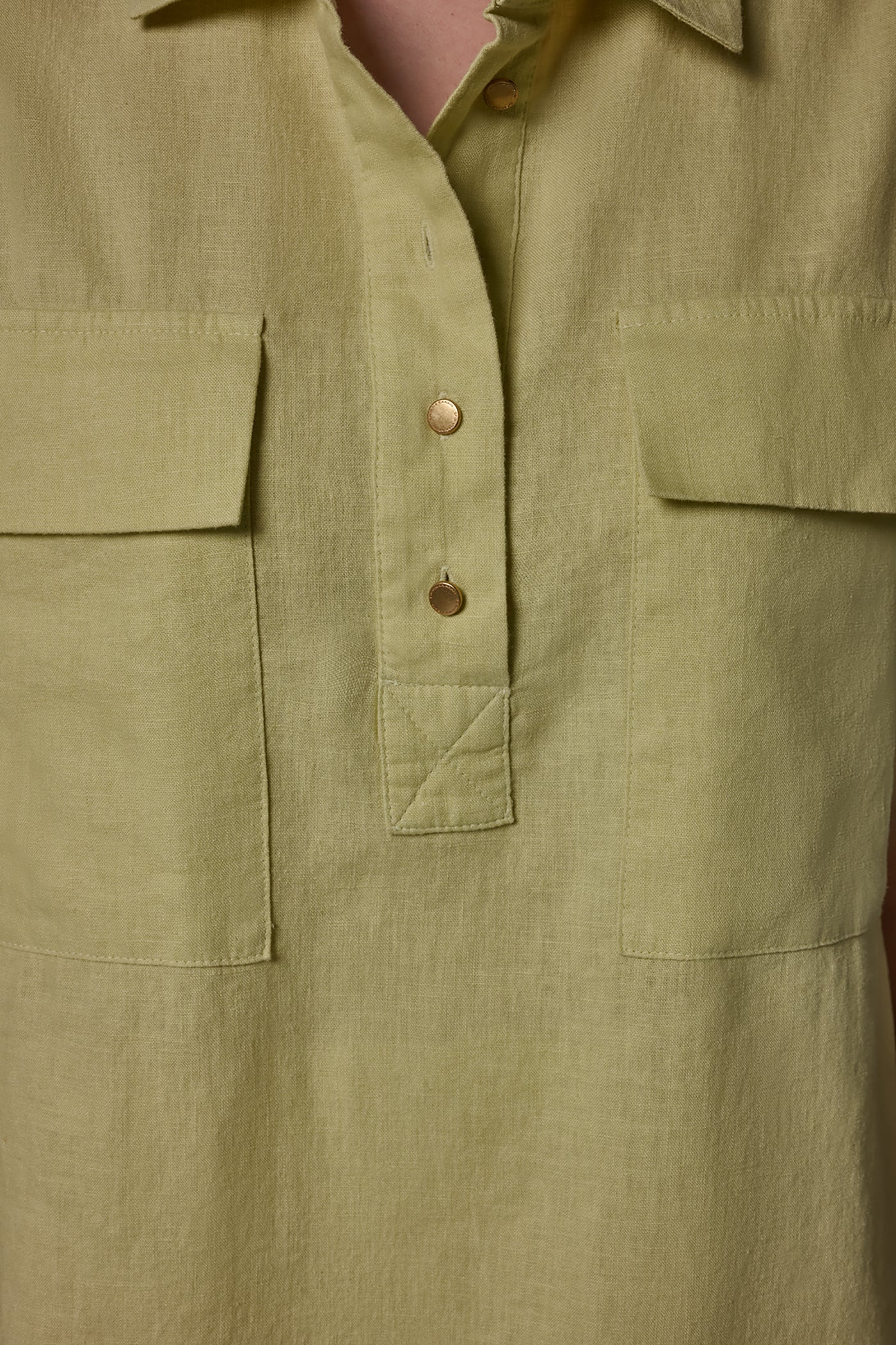 Citrus CAP SLEEVE CAMP SHIRT Donna Karan