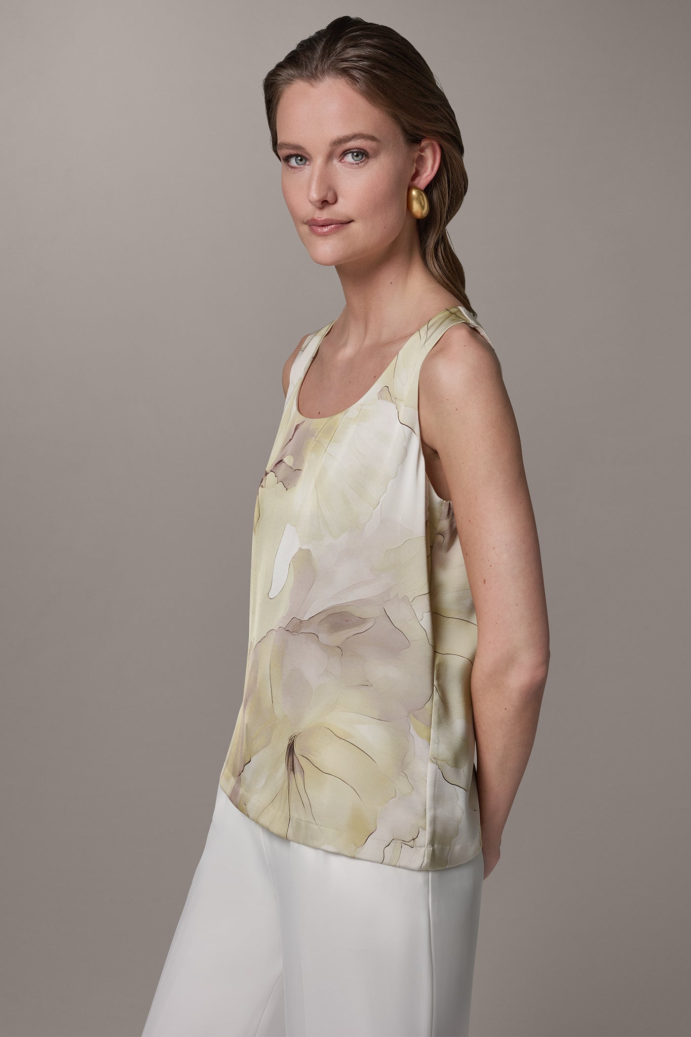Citrus Multi SLEEVELESS FLORAL CAMI Donna Karan