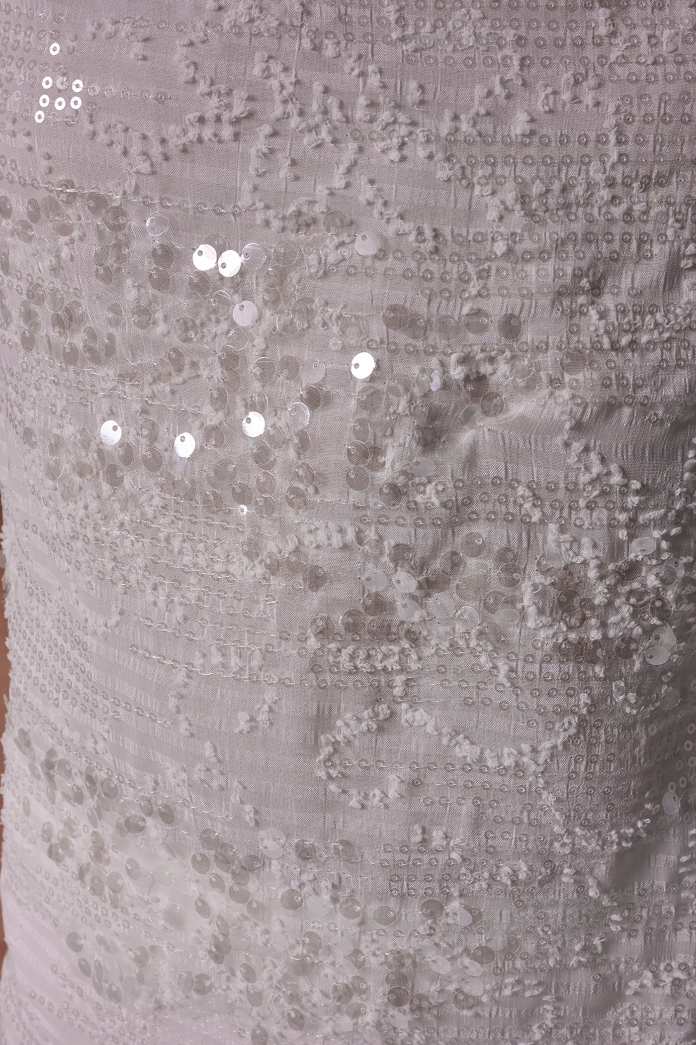 Cream SEQUIN BLOUSE Donna Karan