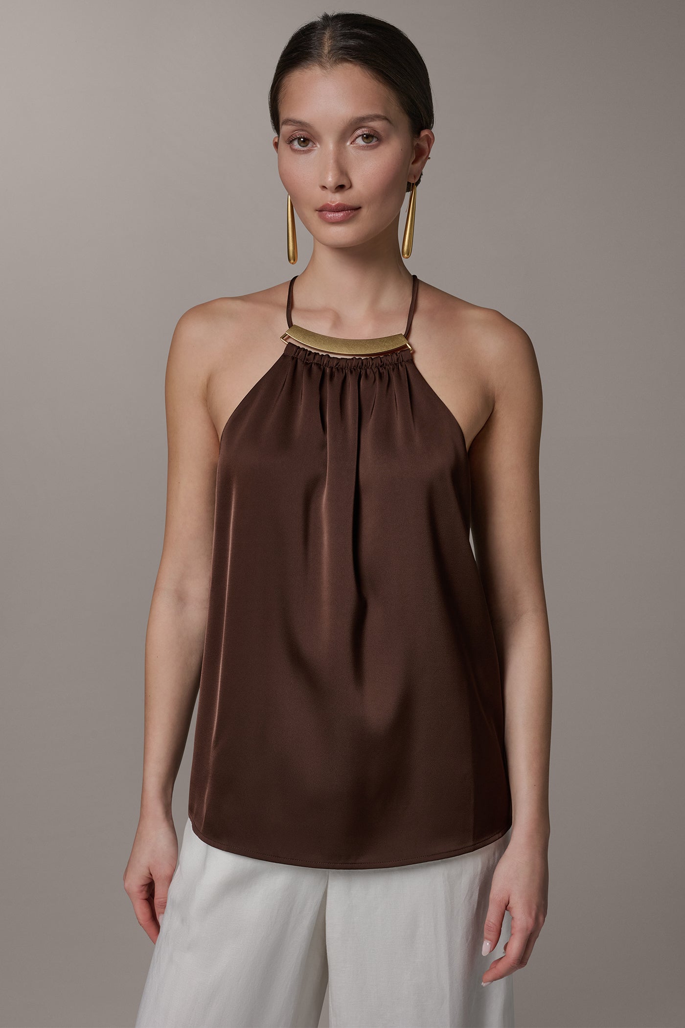 Canyon SLEEVELESS HALTER TOP Donna Karan
