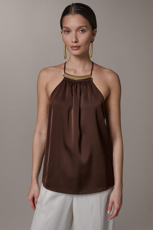 Canyon SLEEVELESS HALTER TOP Donna Karan