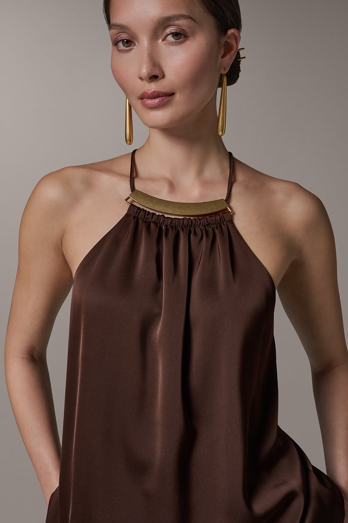 Canyon SLEEVELESS HALTER TOP Donna Karan