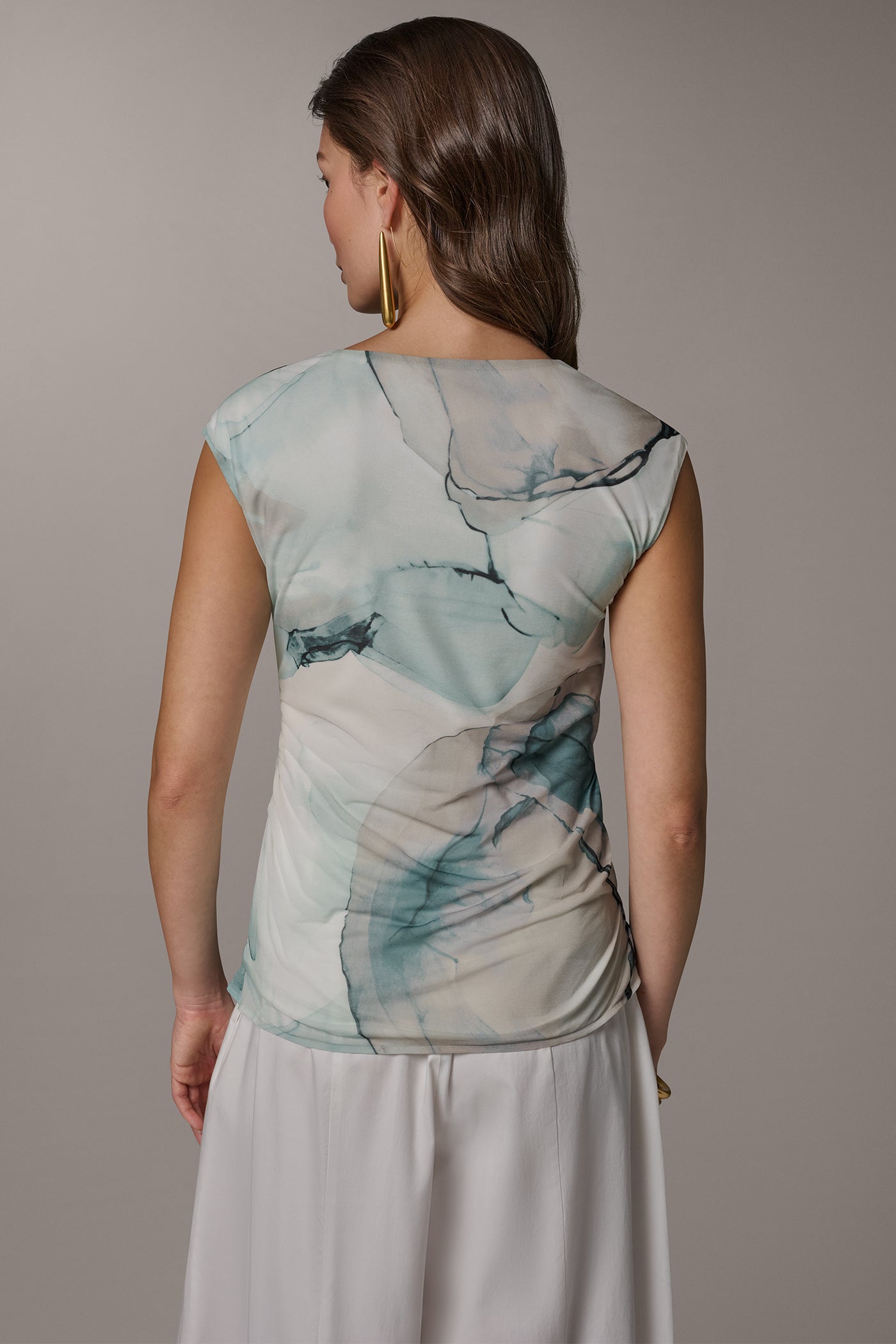 Skylight Multi RUCHED BLOUSE Donna Karan