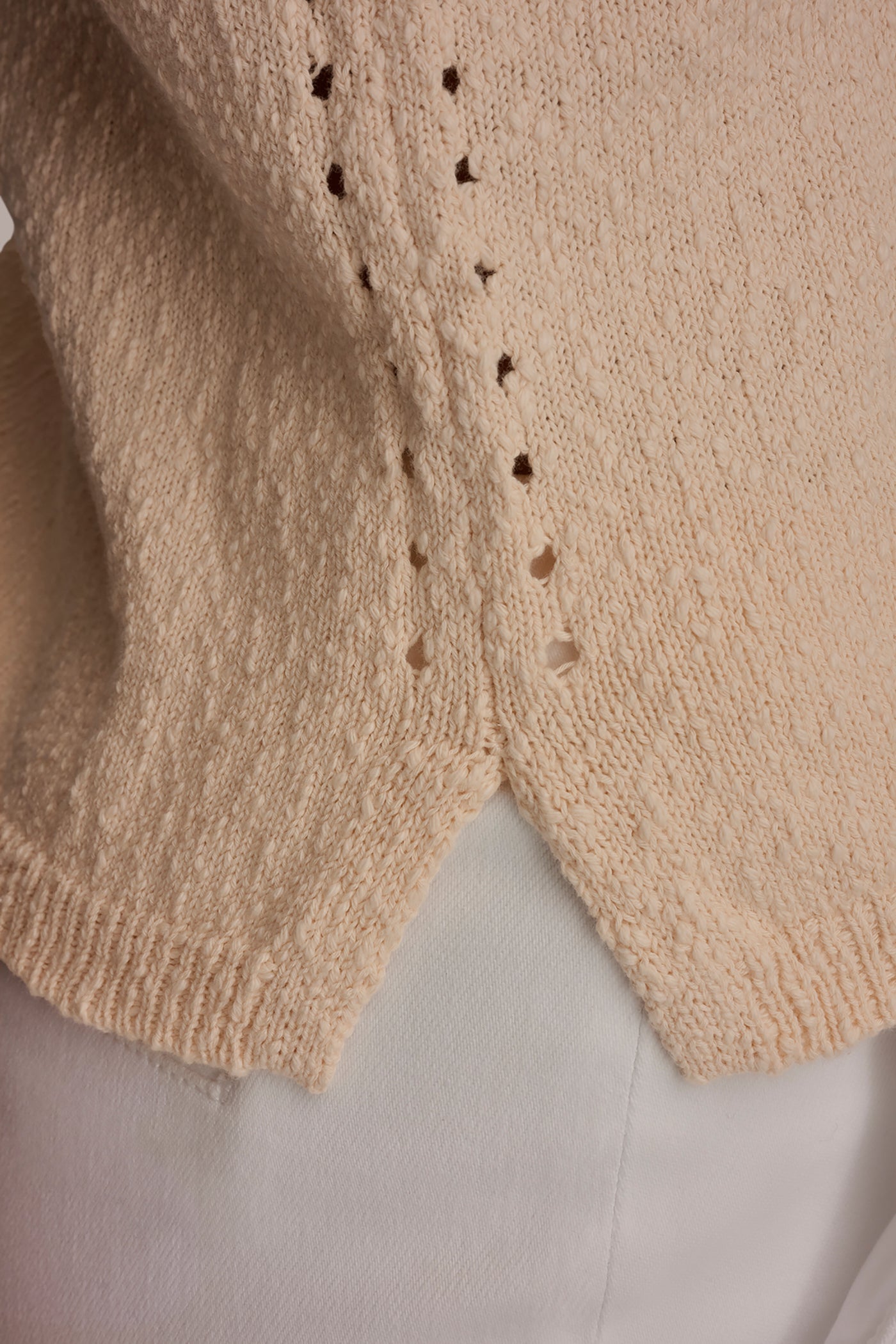Scallop Shell SLEEVELESS POINTELLE STITCH TANK Donna Karan