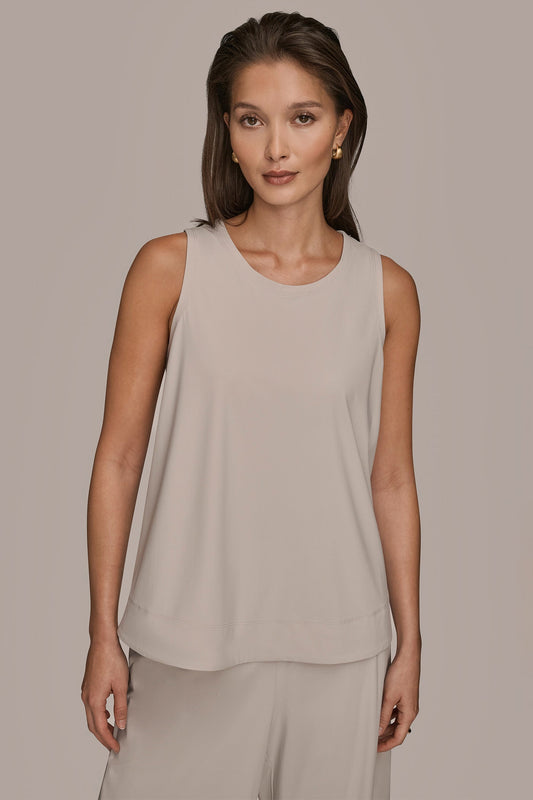 VAPOR THE MODERN TRAVEL SLEEVELESS SWING TANK Donna Karan