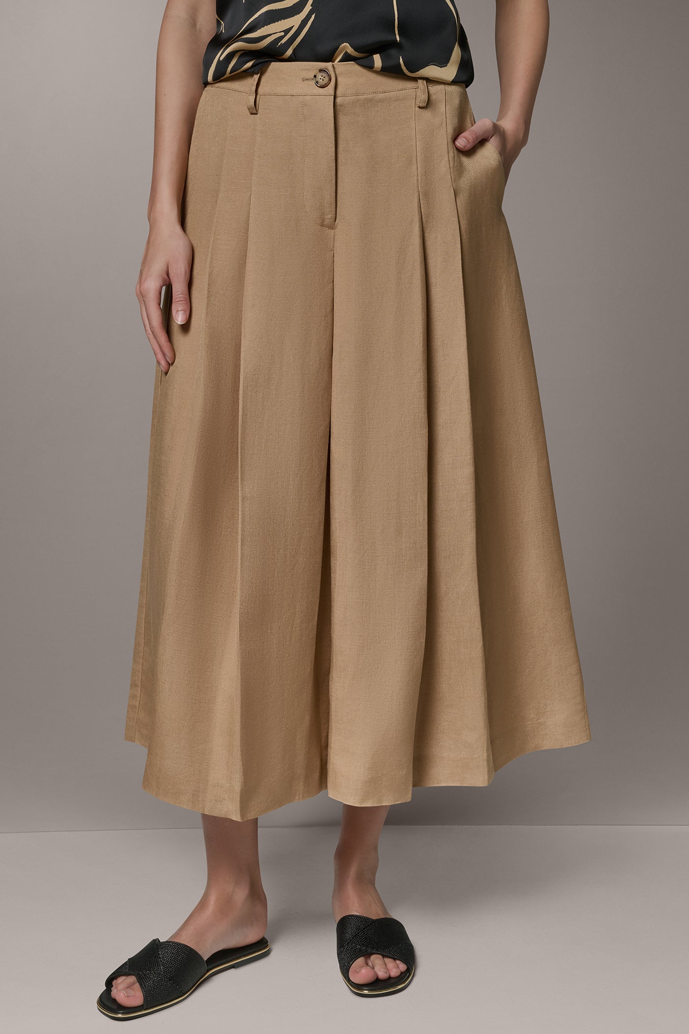 Fawn EXTRA HIGH-RISE WIDE-LEG CULOTTE Donna Karan