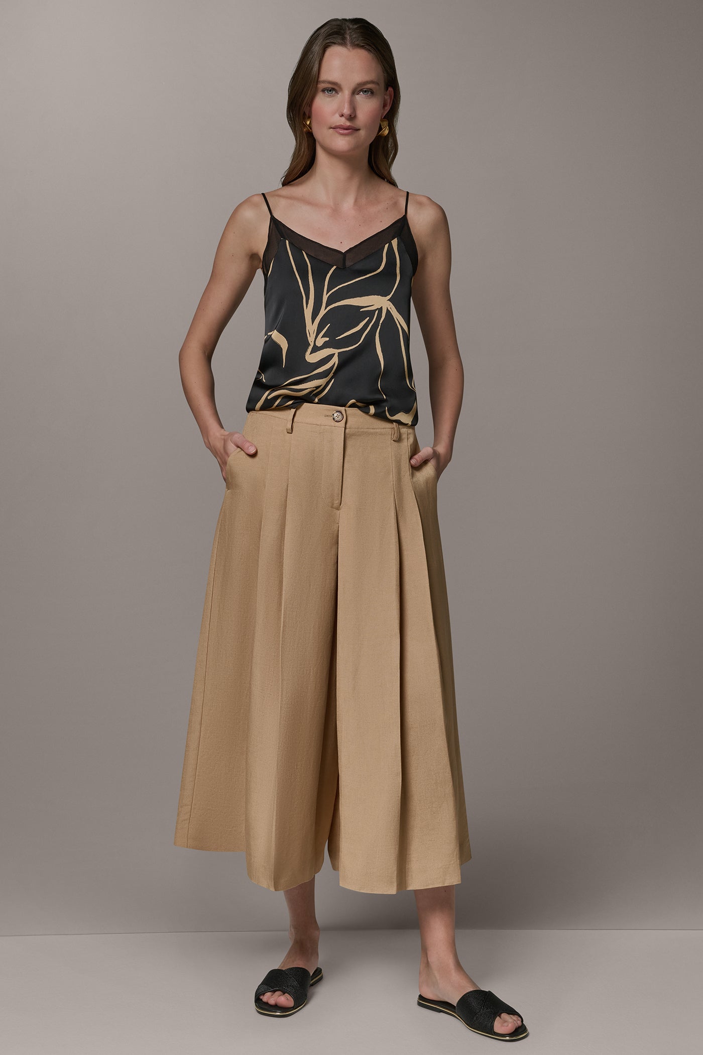 Fawn EXTRA HIGH-RISE WIDE-LEG CULOTTE Donna Karan