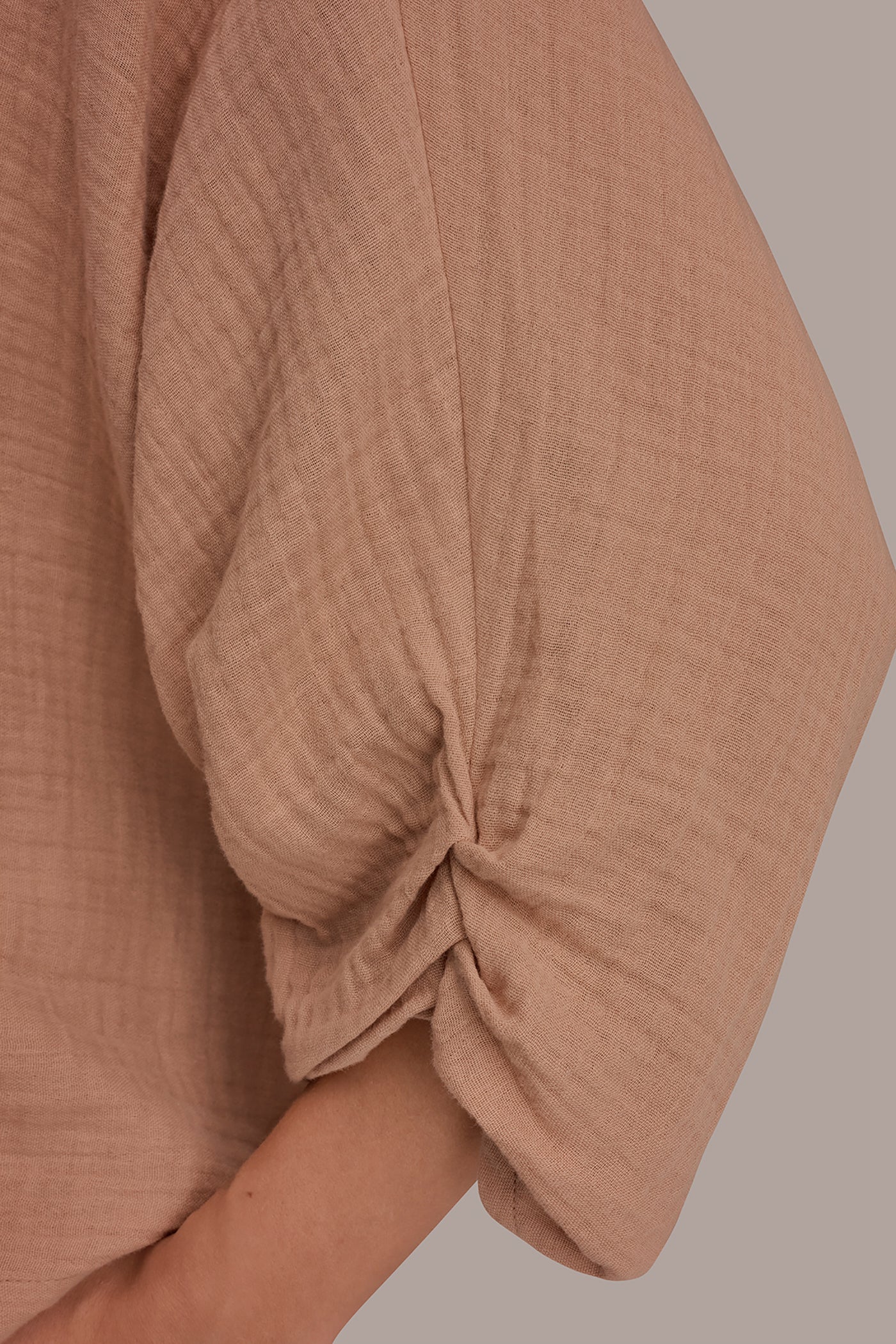 Umbria 3/4 SLEEVE TWIST CUFF BLOUSE Donna Karan