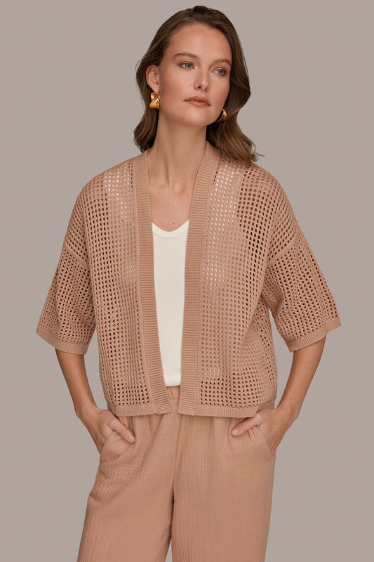 Umbria OPEN STITCH CARDIGAN Donna Karan