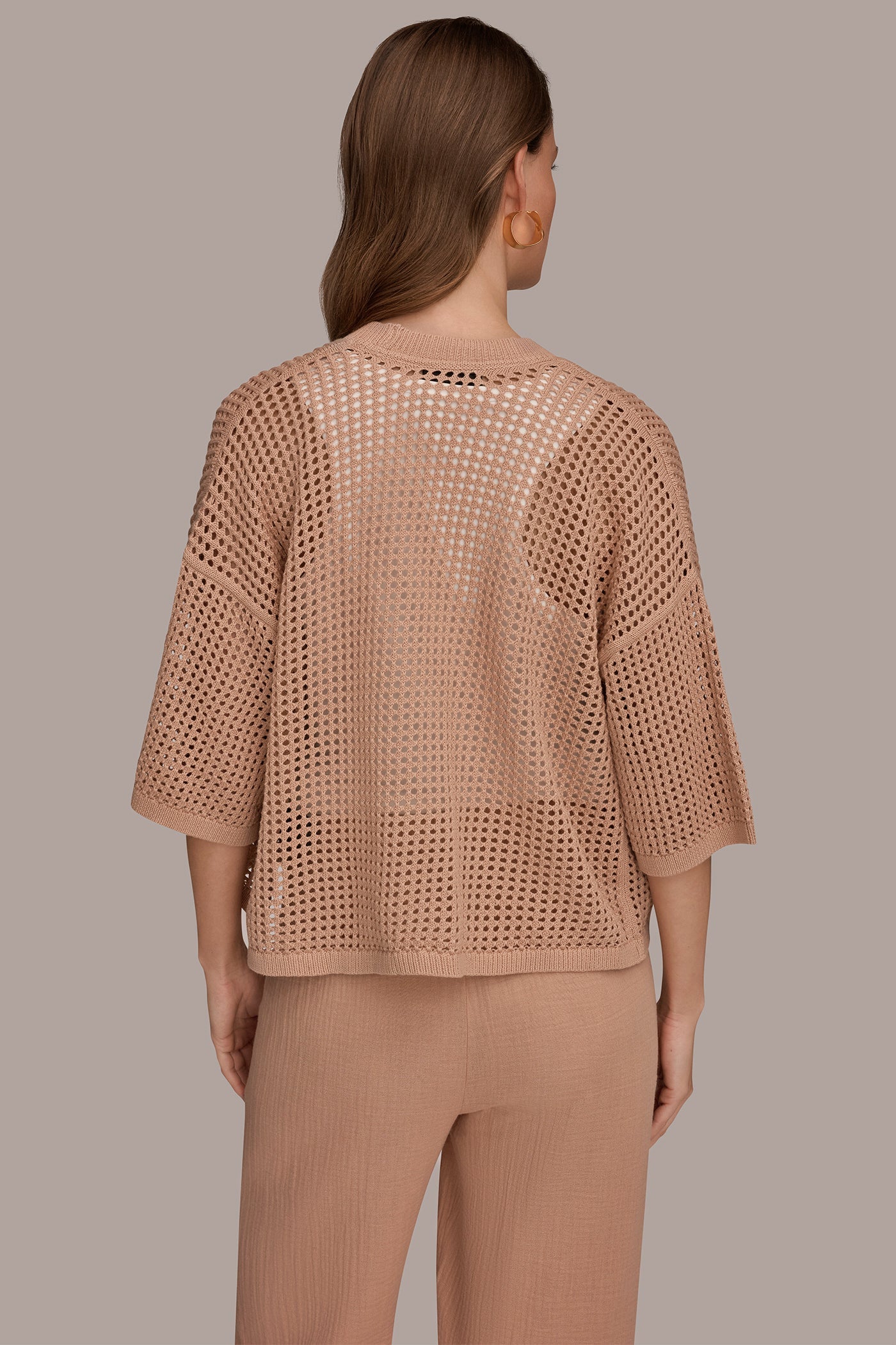 Umbria OPEN STITCH CARDIGAN Donna Karan
