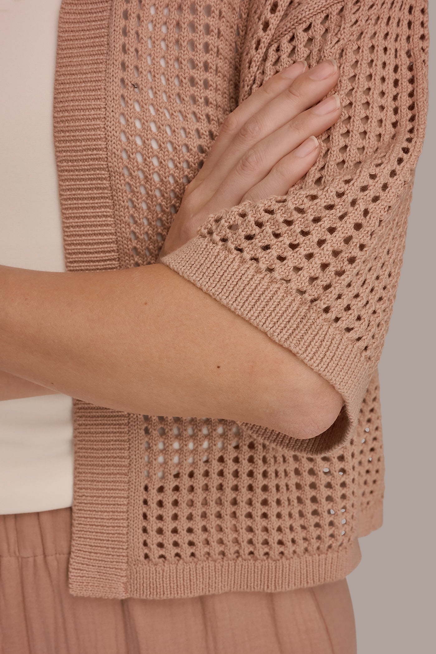 Umbria OPEN STITCH CARDIGAN Donna Karan
