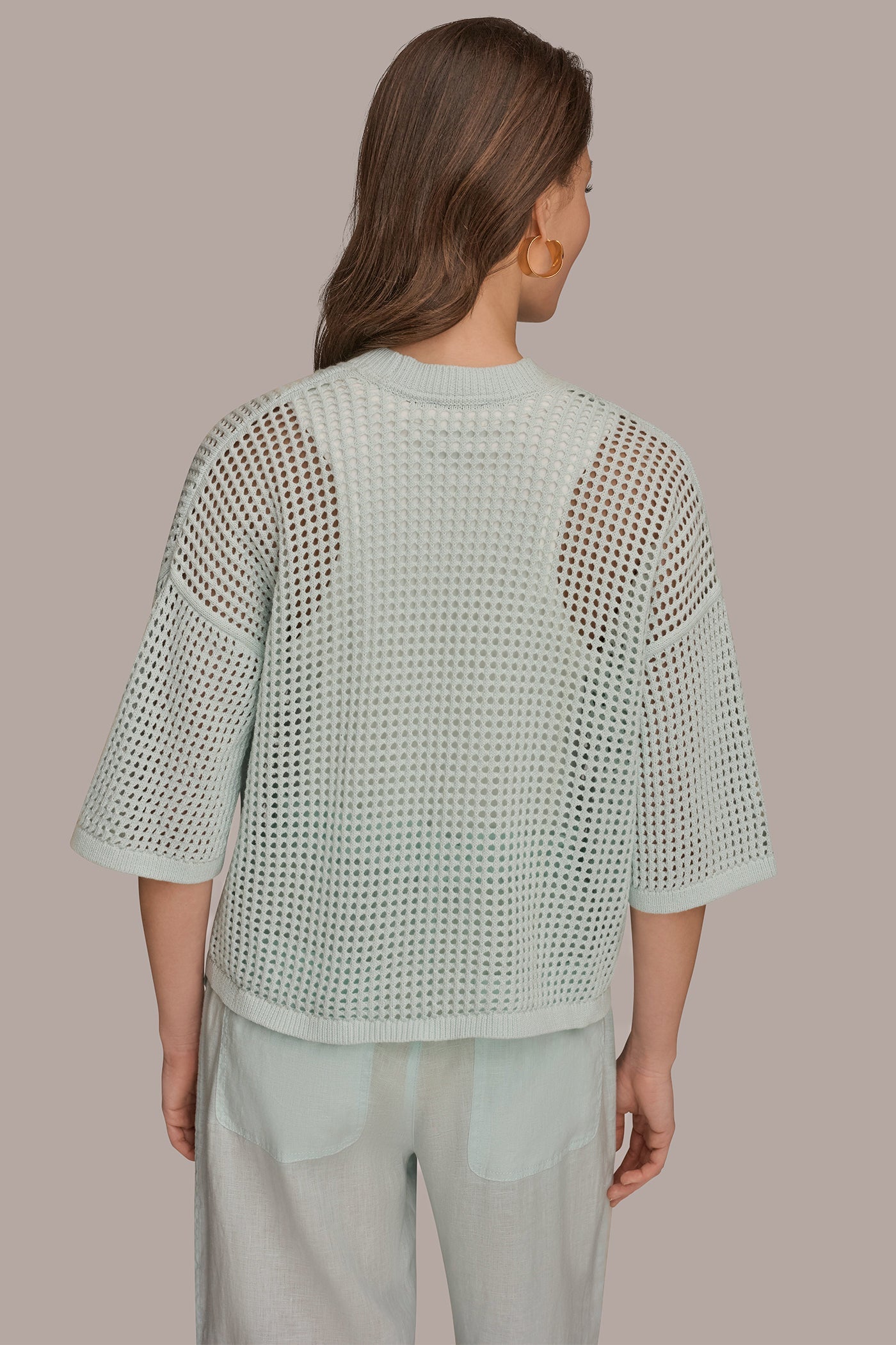 Skylight OPEN STITCH CARDIGAN Donna Karan