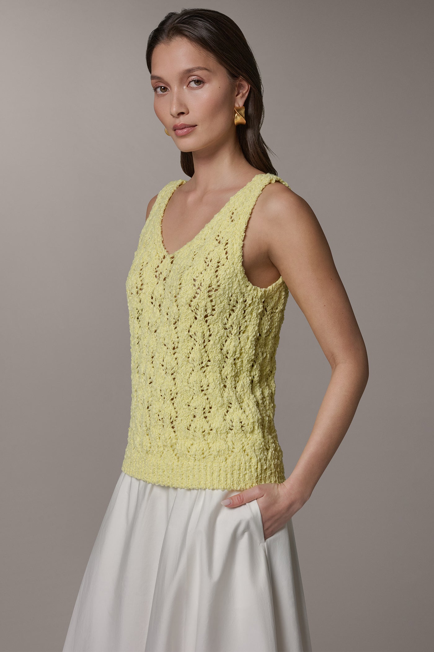 Limoncello SLEEVELESS SWEATER TANK Donna Karan