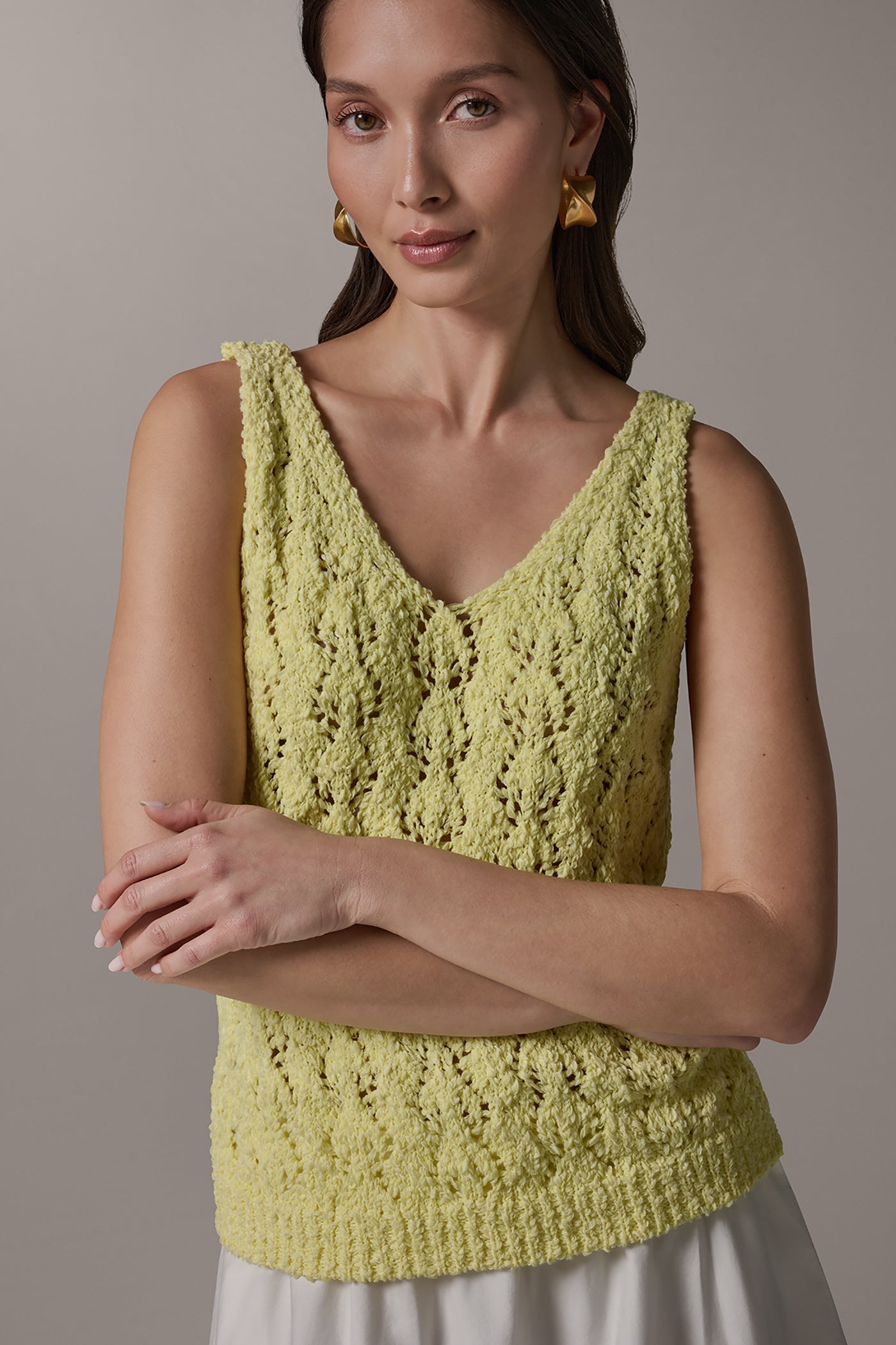 Limoncello SLEEVELESS SWEATER TANK Donna Karan
