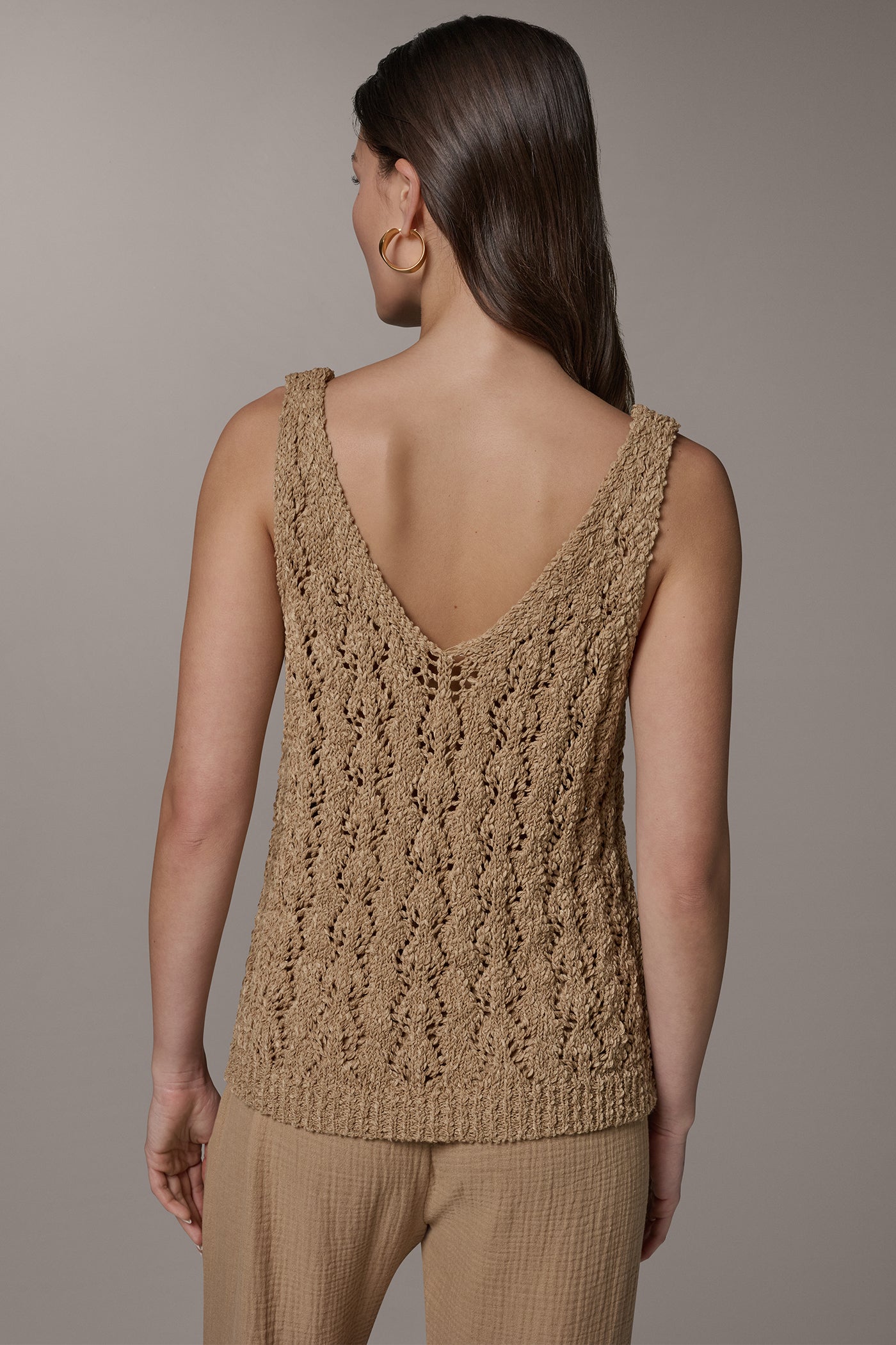 Fawn SLEEVELESS SWEATER TANK Donna Karan