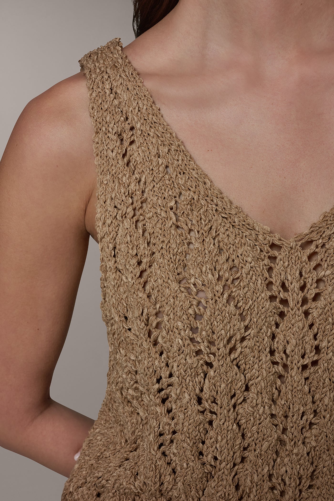 Fawn SLEEVELESS SWEATER TANK Donna Karan