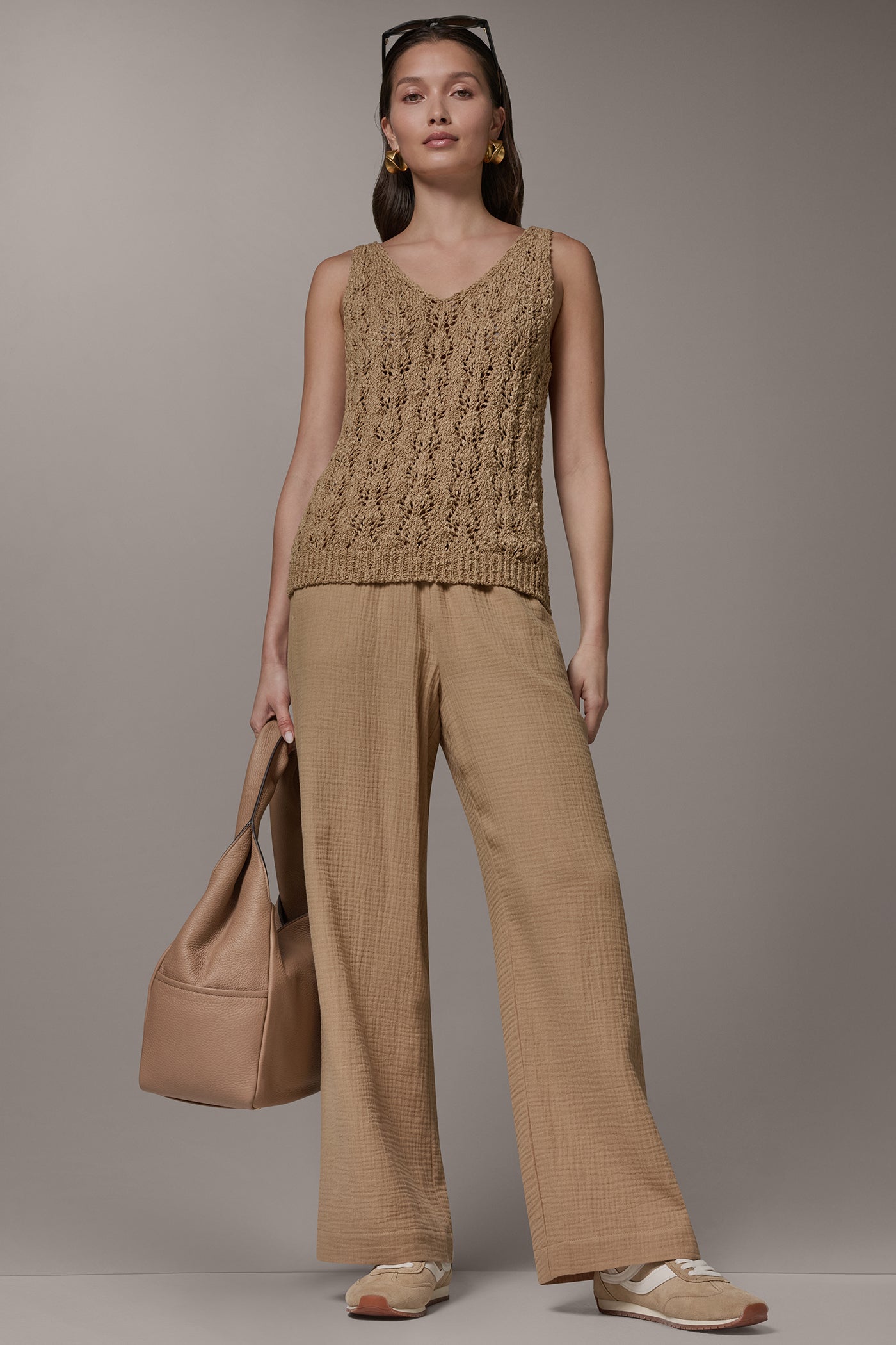 Fawn SLEEVELESS SWEATER TANK Donna Karan