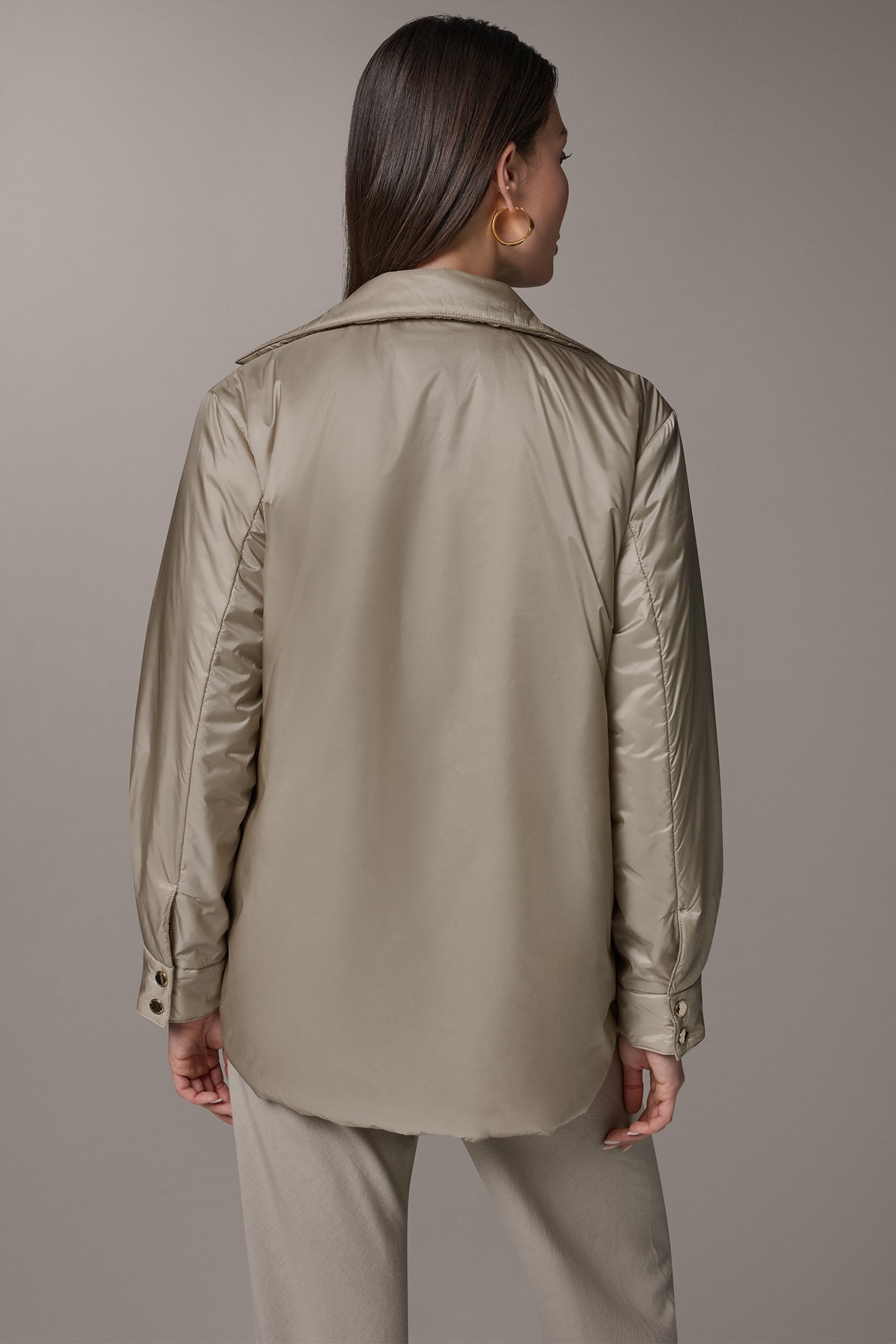 Sandstone LONG SLEEVE SHIRT JACKET Donna Karan
