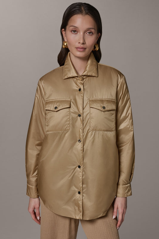 Fawn LONG SLEEVE SHIRT JACKET Donna Karan